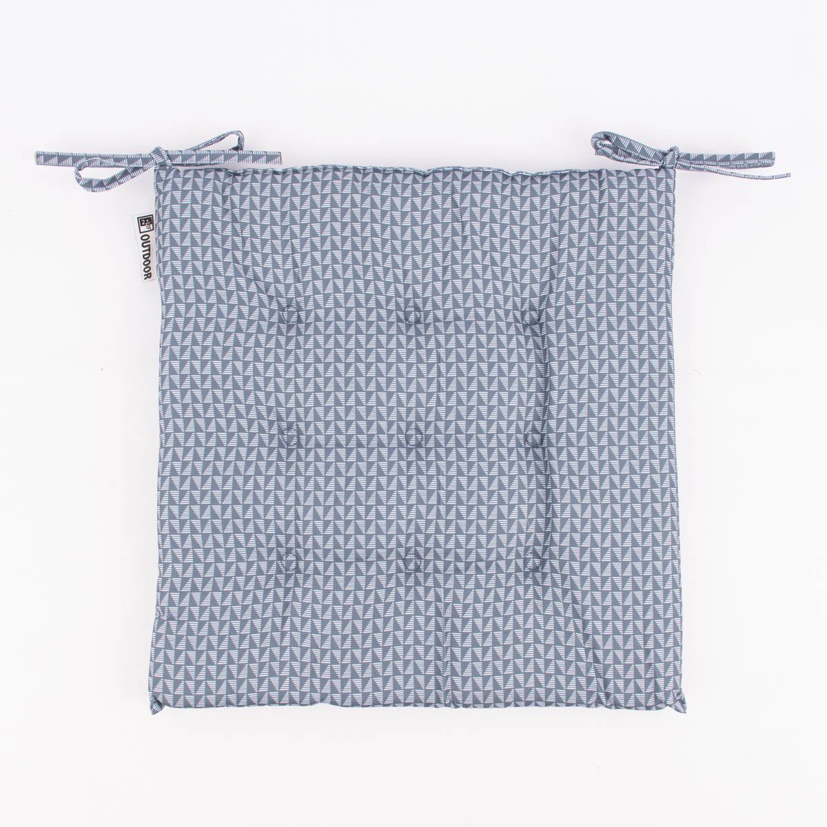 SCHÖNER LEBEN. Подушка для стула Outdoor Подушка для стула Bindebänder Geometrie Dreiecke anthrazit 40x40x3c