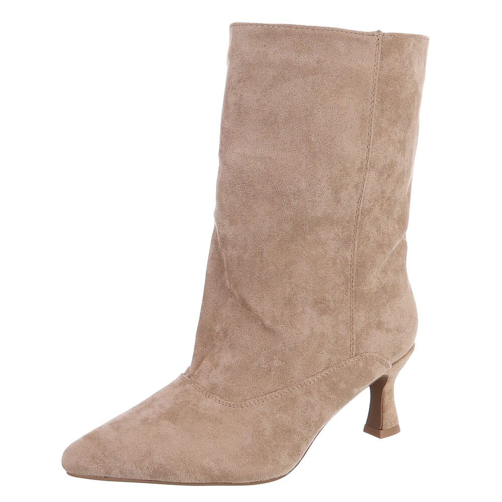Ital-Design Damen Stiefel mit Stilettoabsatz und spitzer Form Stiefel (92457662) Pfennig-/Stilettoabsatz Stiefel in Hellbraun