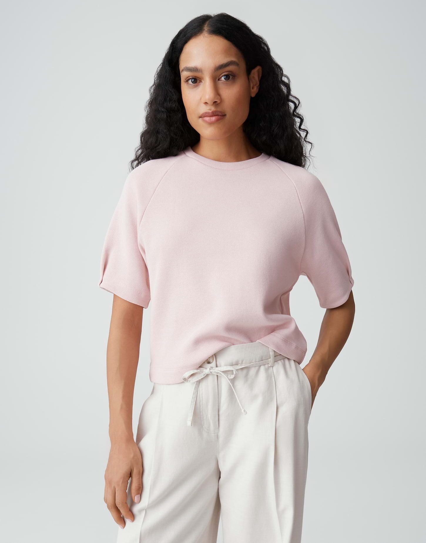 OPUS Sweatshirt Guschel aus Sweatware mit Piqué Optik Raglanärmel, weicher Griff, Casual – ideal für Alltag und moderne Look