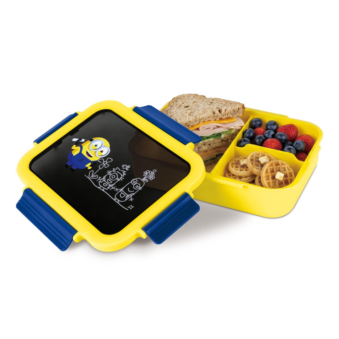 BerlingerHaus Frischhaltedose Minions Brotdose 1320 ml, mit Trenneinsatz, luftdicht & auslaufsicher