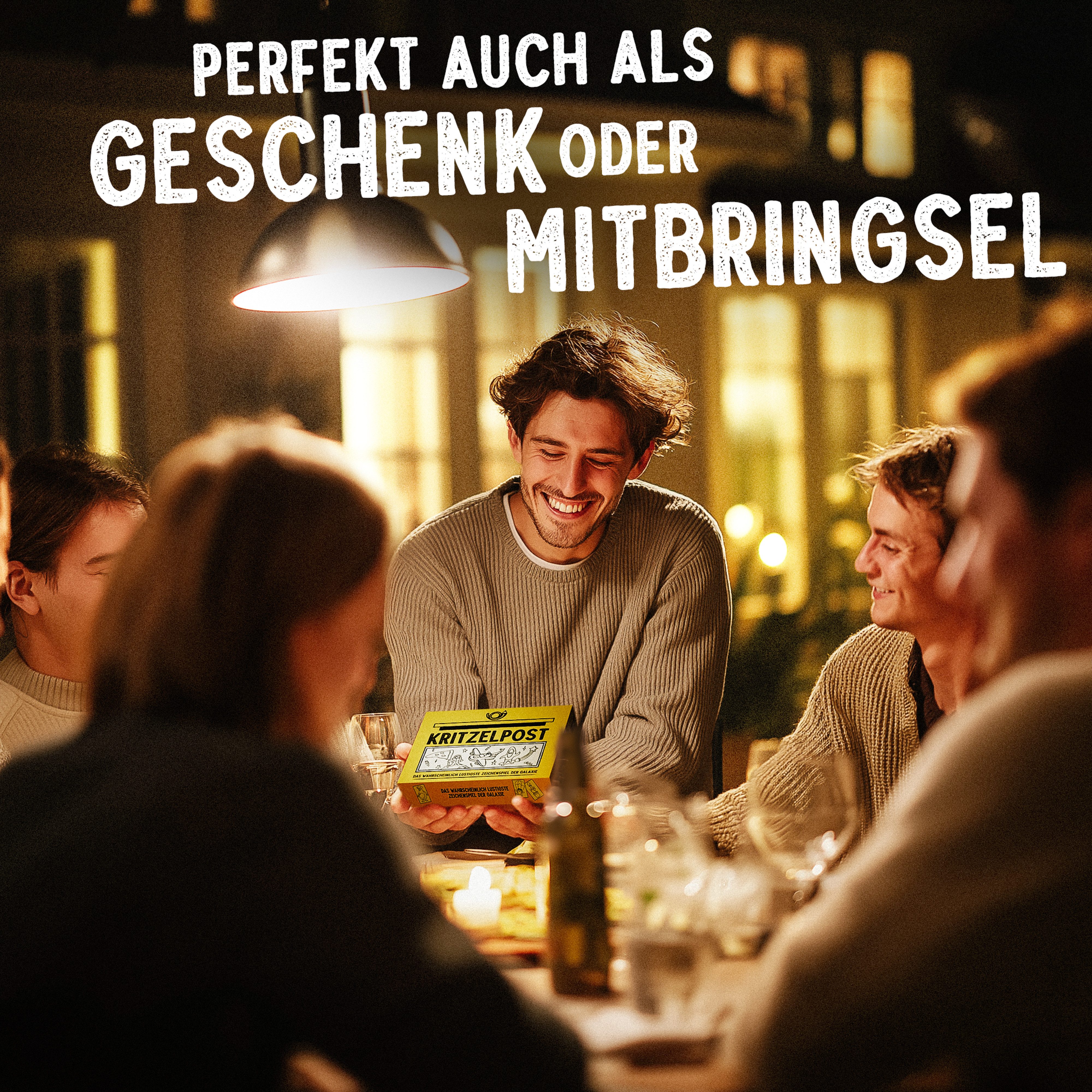 Toleva Spiel Kritzelpost: Partyspiel, Familienspiel - Gesellschaftspiel, Das lustige Zeichenspiel für 4-16 Personen