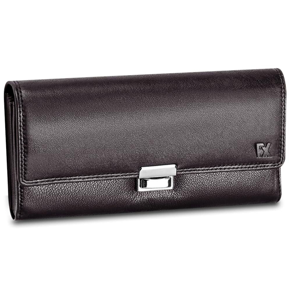 Fomax Kellnerbörse aus hochwertigem Nappa Leder Echtleder Profi Kellnerportemonnaie, Große RFID-Schutz Gastro Taxi Geldbörse Herren Damen