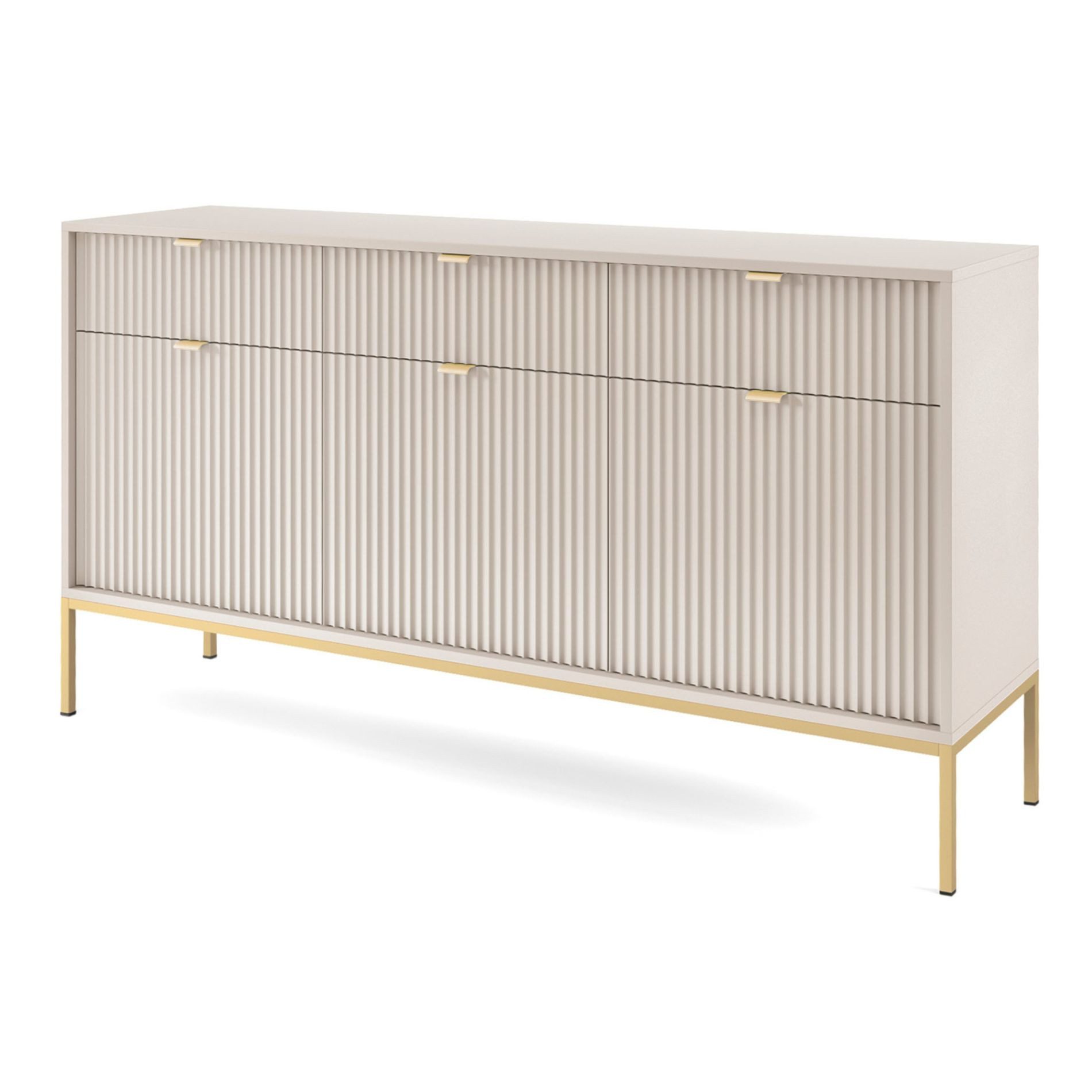 Selsey Sideboard VELLORE, 3-türig mit geriffelten günstig online kaufen