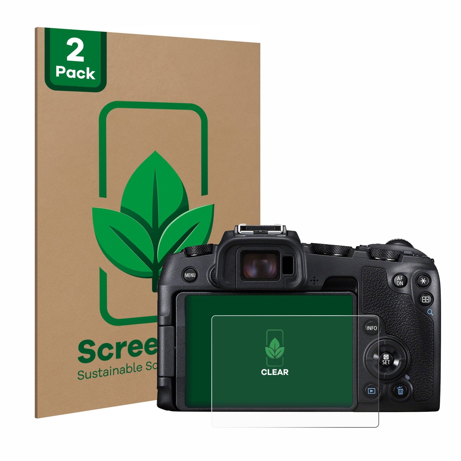 ScreenLeaf Displayschutzfolie Schutzfolie für Canon EOS RP, 2 Stück, Displayschutz Schutz Folie Klar Transparent