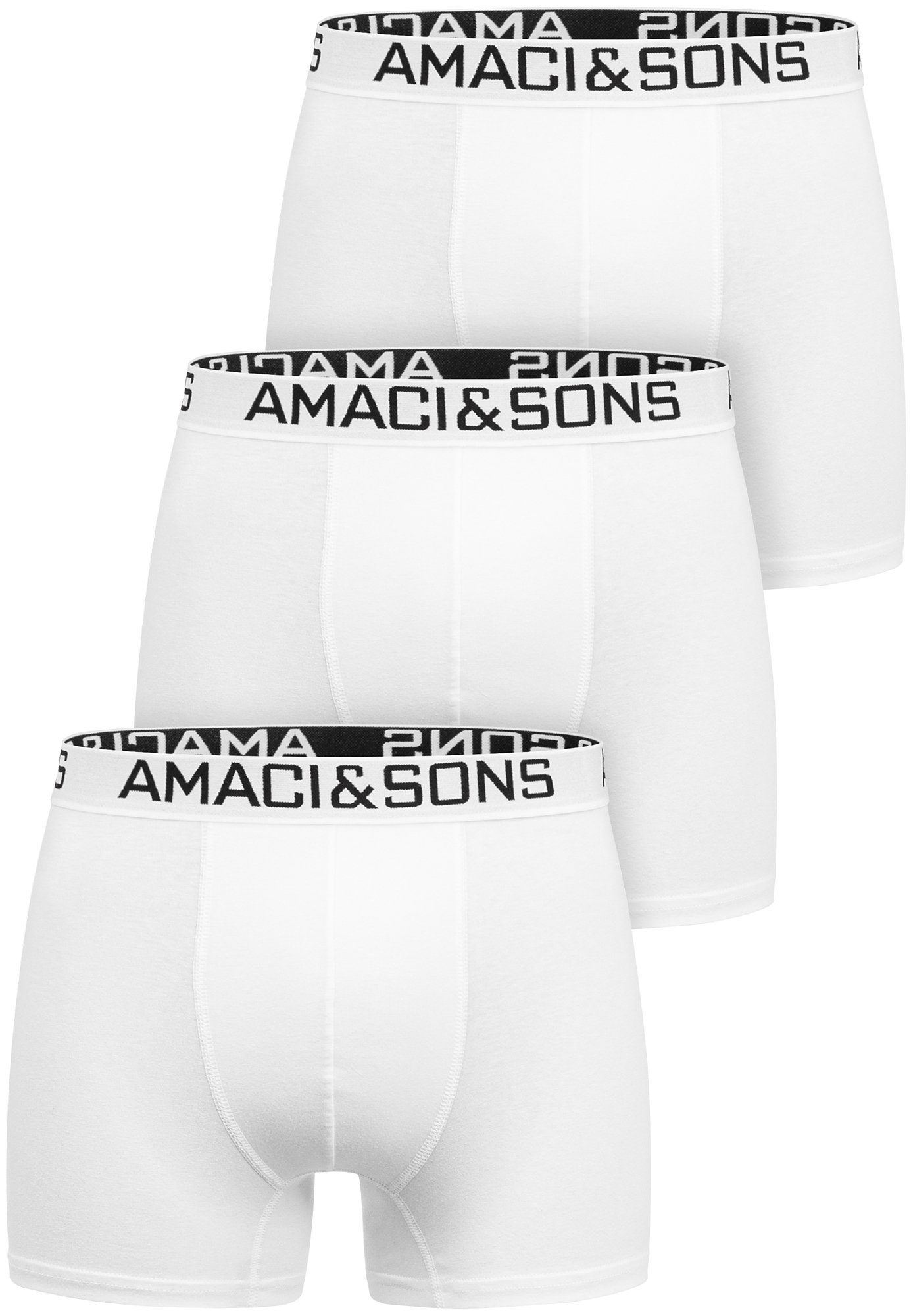 Amaci&Sons Boxershorts DUSTIN 3er Pack Boxershorts (3er-Pack) Herren Baumwolle Männer Unterhose Unterwäsche