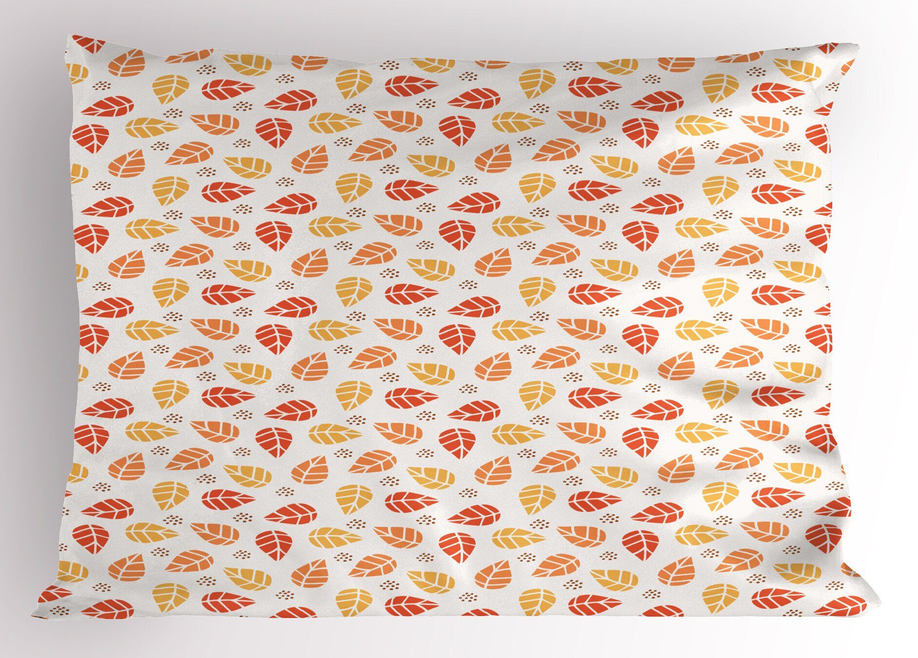 Kissenbezüge Dekorativer Tangerine Herbst Abakuhaus Wiederholungs-Muster Gedruckter Stück), King Kissenbezug, Standard (1 Size