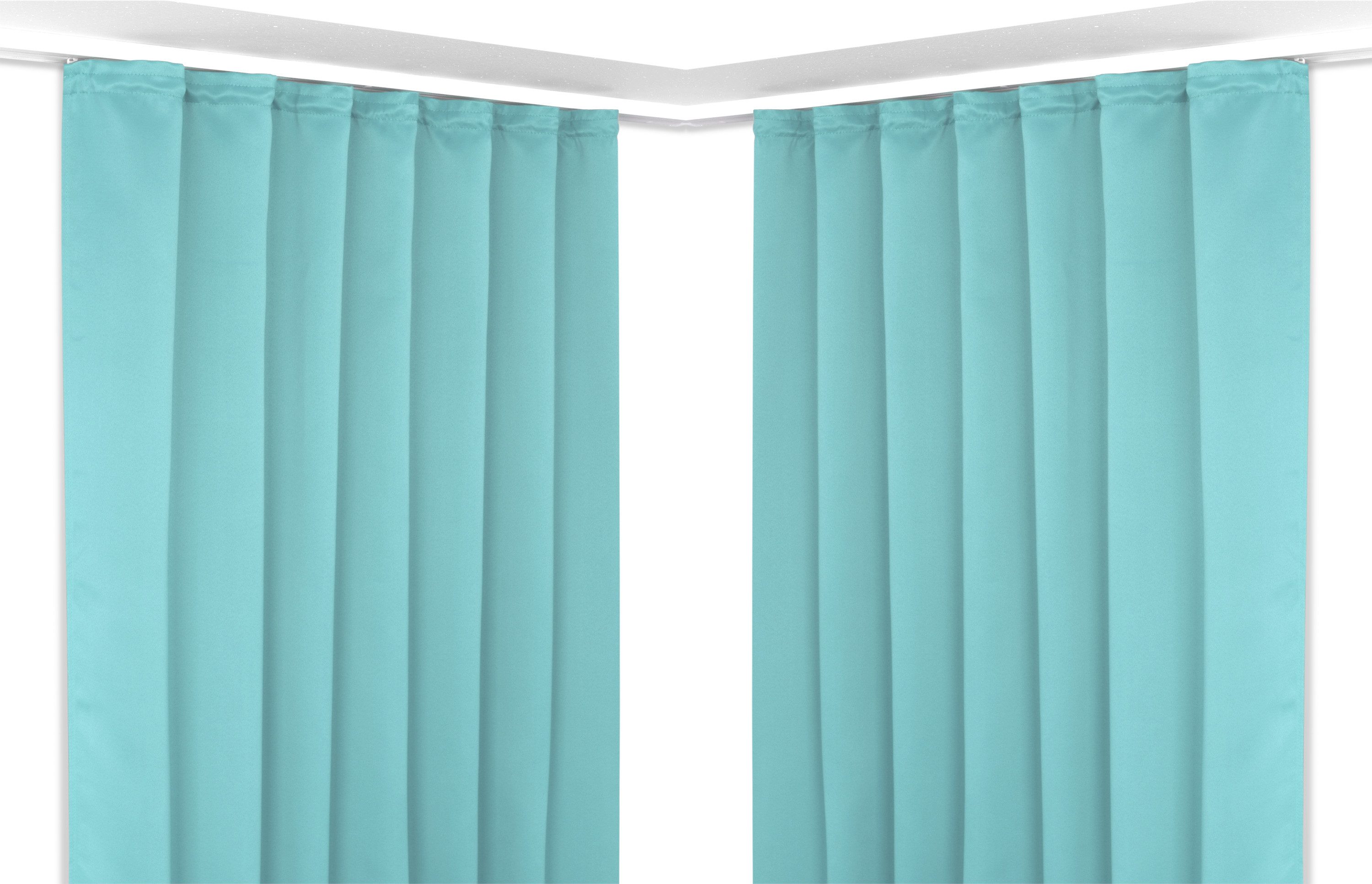 Beautex Verdunkelungsvorhang 2er Set Verdunkelungsgardine mit U-Band, Black günstig online kaufen