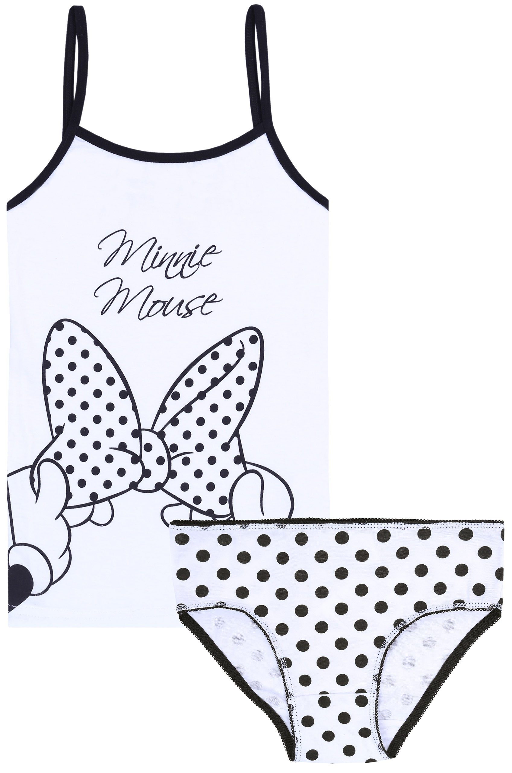 Sarcia.eu Unterhemd Weiß-rotes T-Shirt + Minnie Unterhose DISNEY 9-10 Jahre