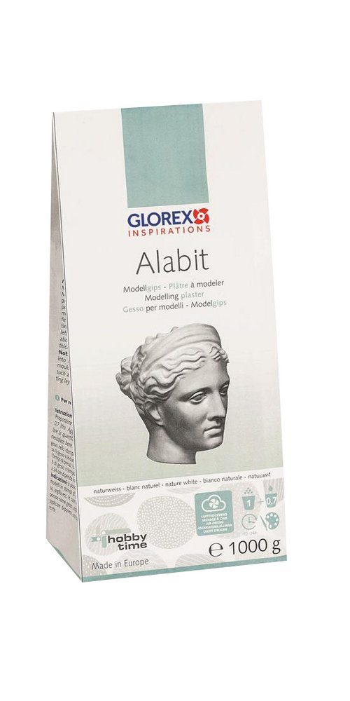 Glorex Modellierwerkzeug Alabit Modellgips, 1 kg oder 5 kg