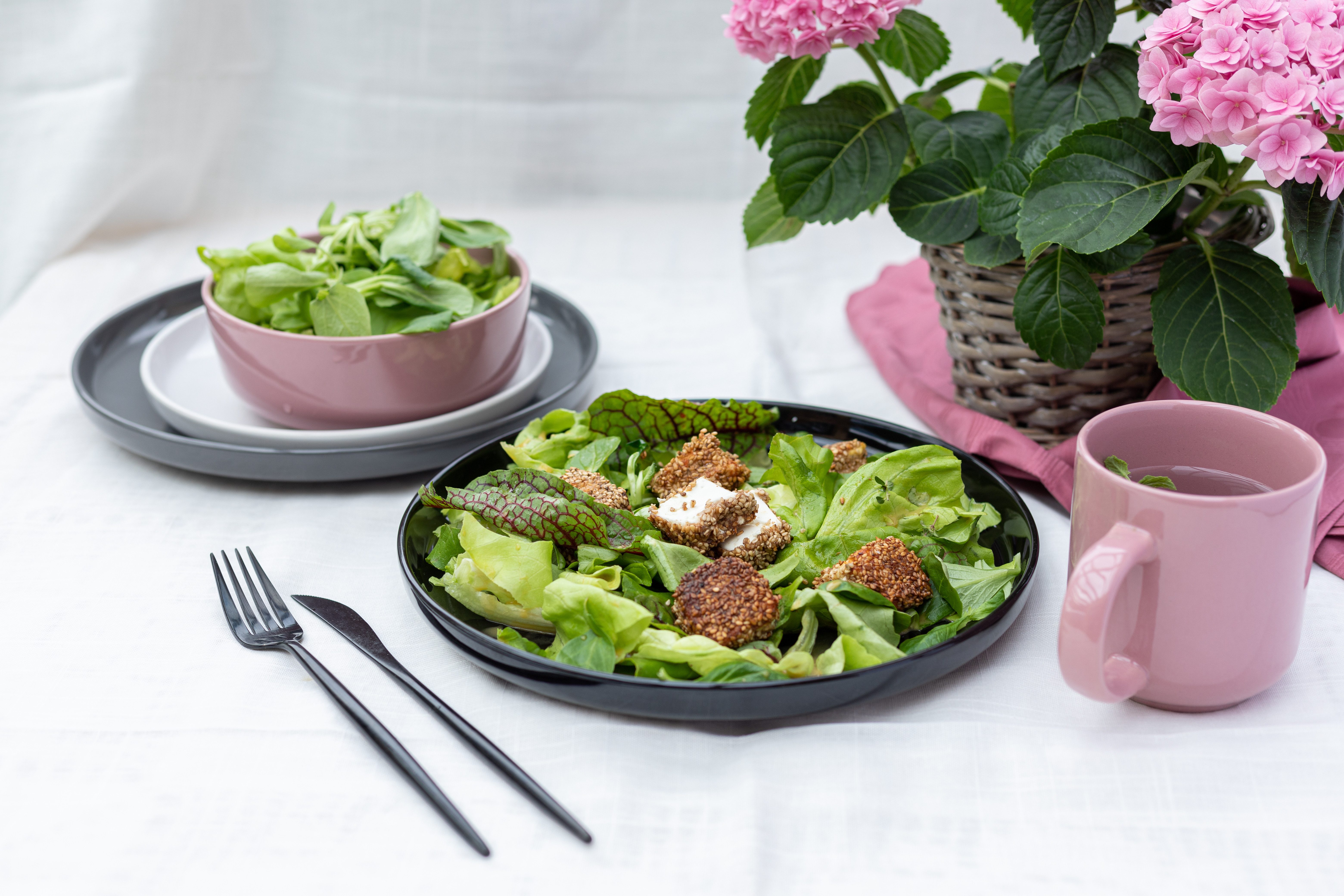 OTTO home Kombiservice Kaarre (16-tlg), 4 Personen, Steinzeug, 16 Teile, Geschirrset für 4 Personen