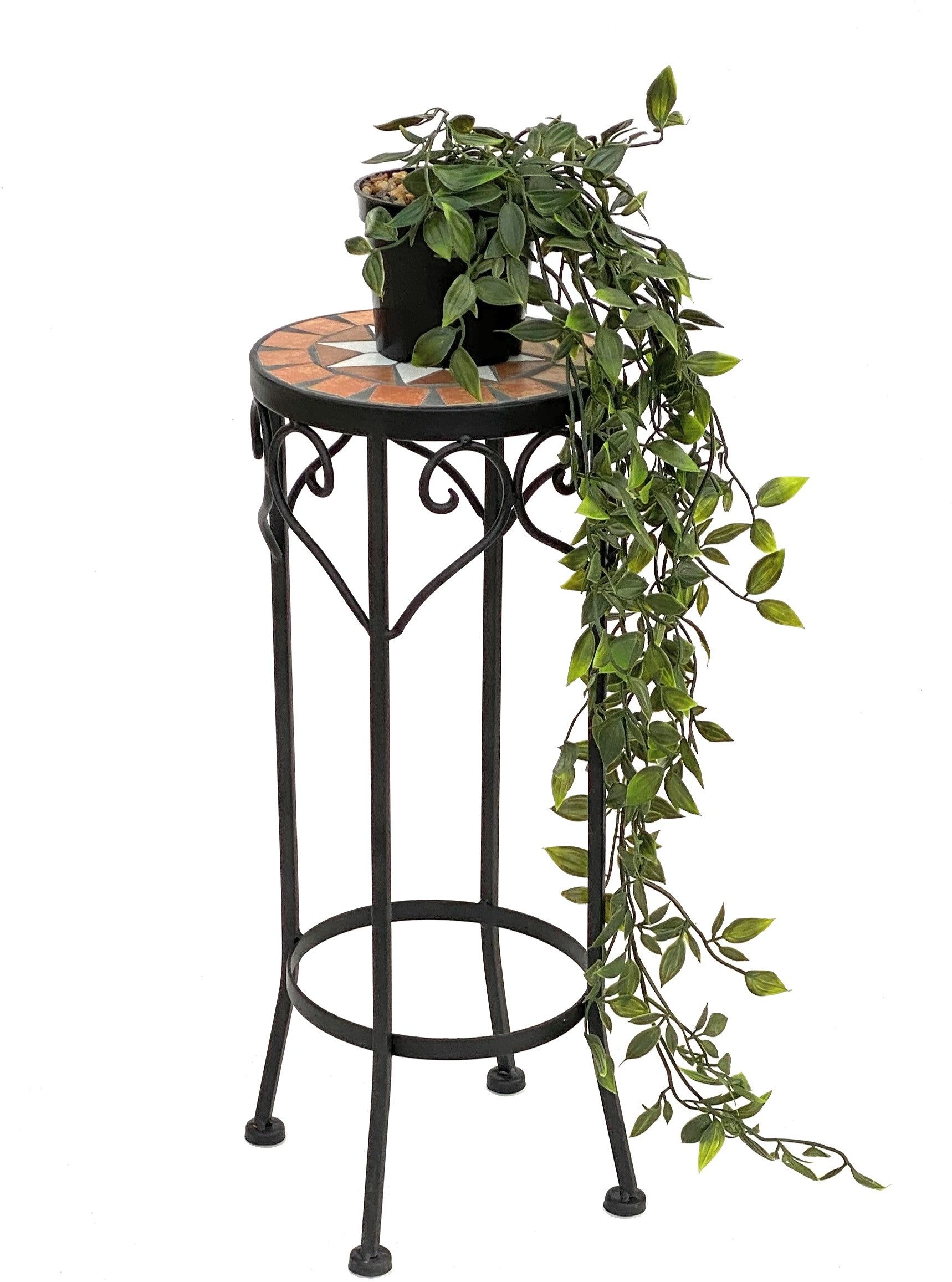 DanDiBo Blumenhocker Mosaik Rund Blumenständer 12011 Beistelltisch Pflanzenständer, Mosaiktisch