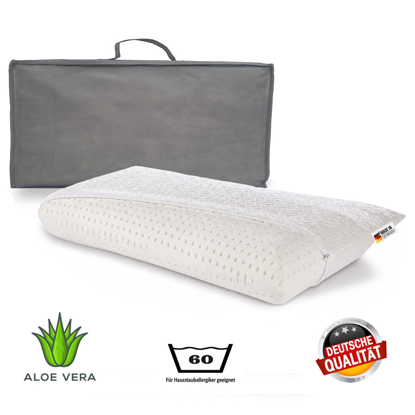 Kissen Konzepte Nackenstützkissen Druckentlastendes Gel-Viscoschaum Nackenstützkissen mit Tencel®-Bezug, Füllung: Viscoelastischer Memoryschaum, Bezug: Tencel, Rückenschläfer, Seitenschläfer, Druckentlastende Stützfunktion