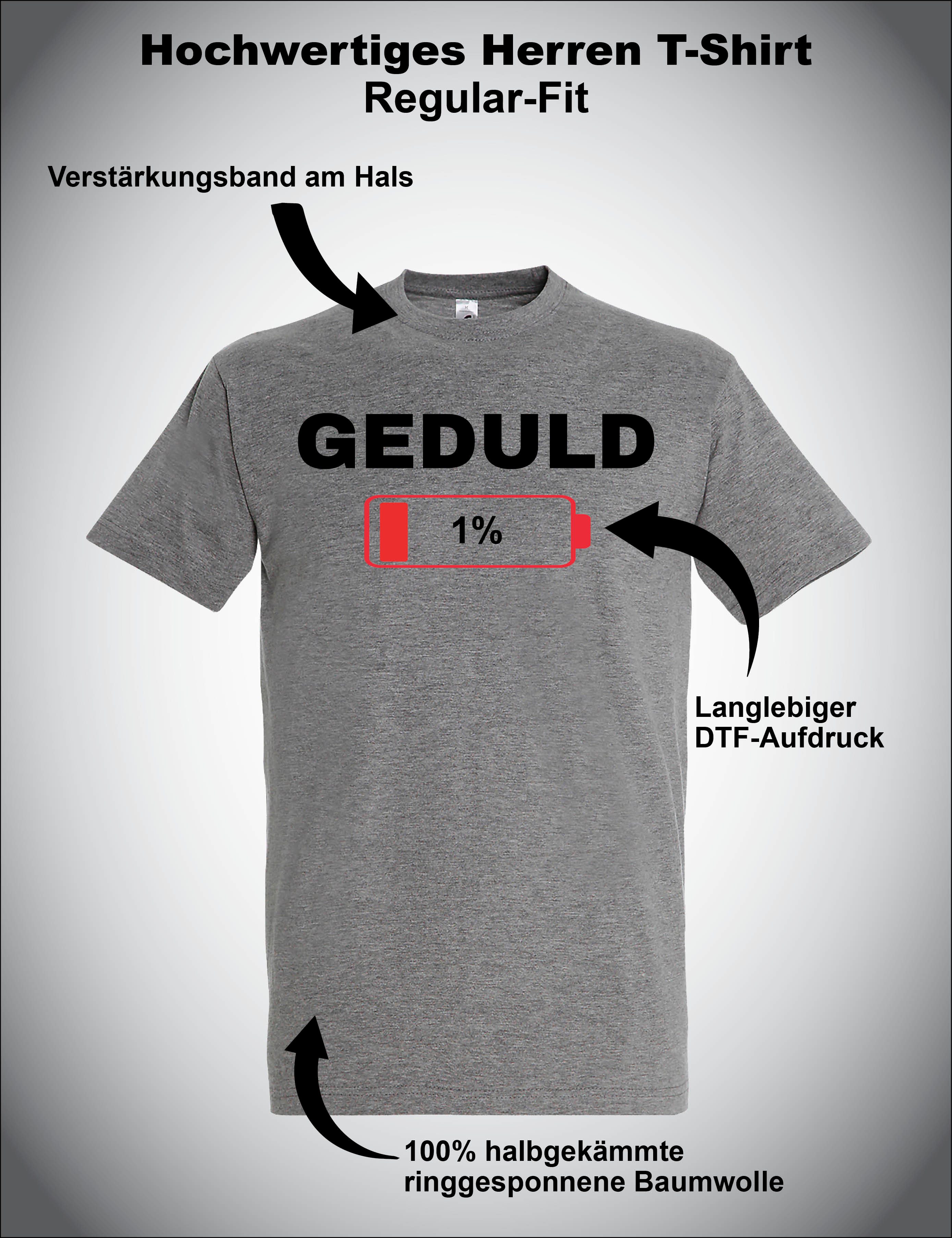 Youth Designz T-Shirt Geduld bei 1%: Kinder Jungen & Mädchen T-Shirt lustig Print Geschenk mit witzigen Aufdruck für Jungen und Mädchen