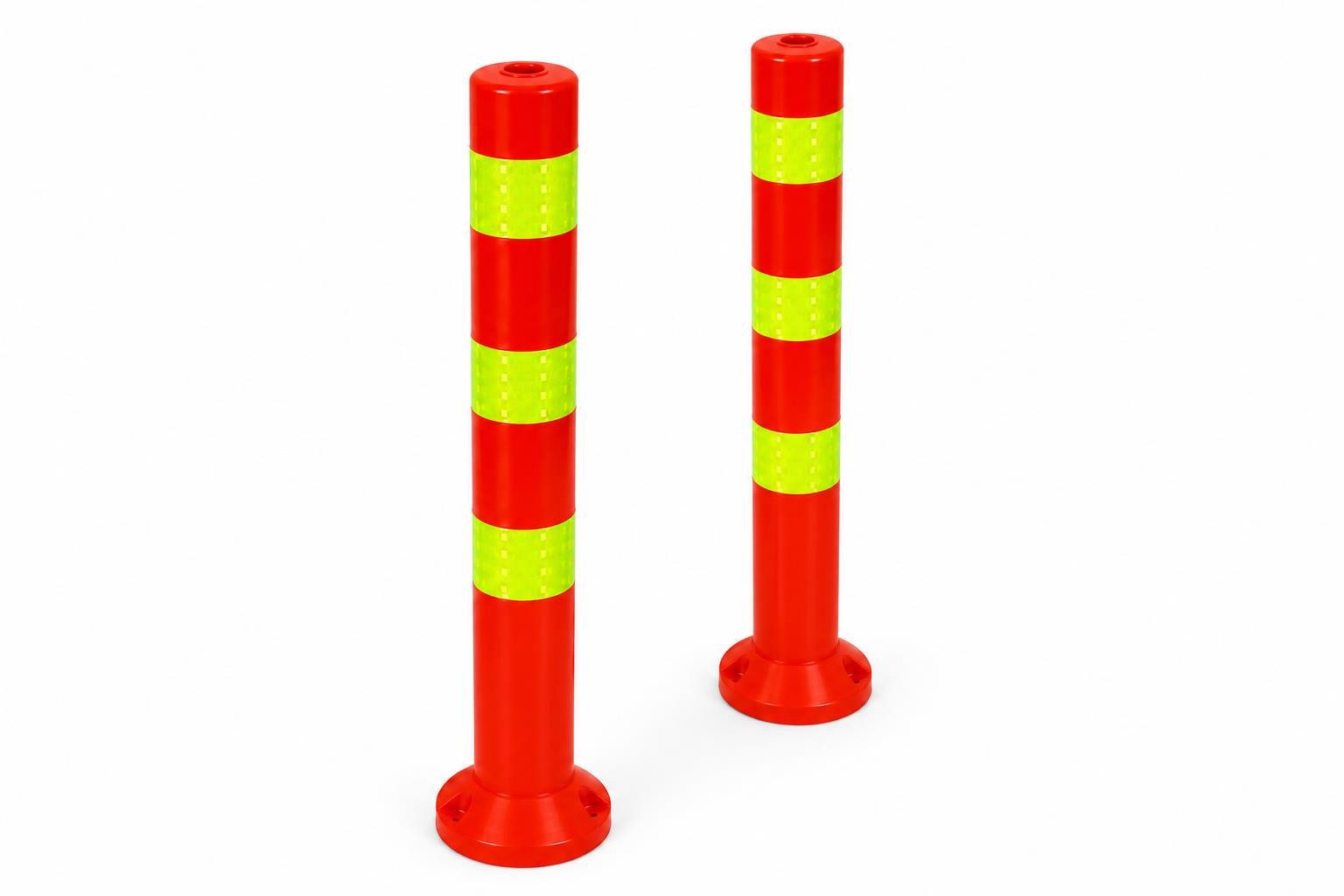 BAYLI Garage 2er Set - Sperrpfosten [Höhe-68cm] - Absperrpfosten Kunststoff reflekt