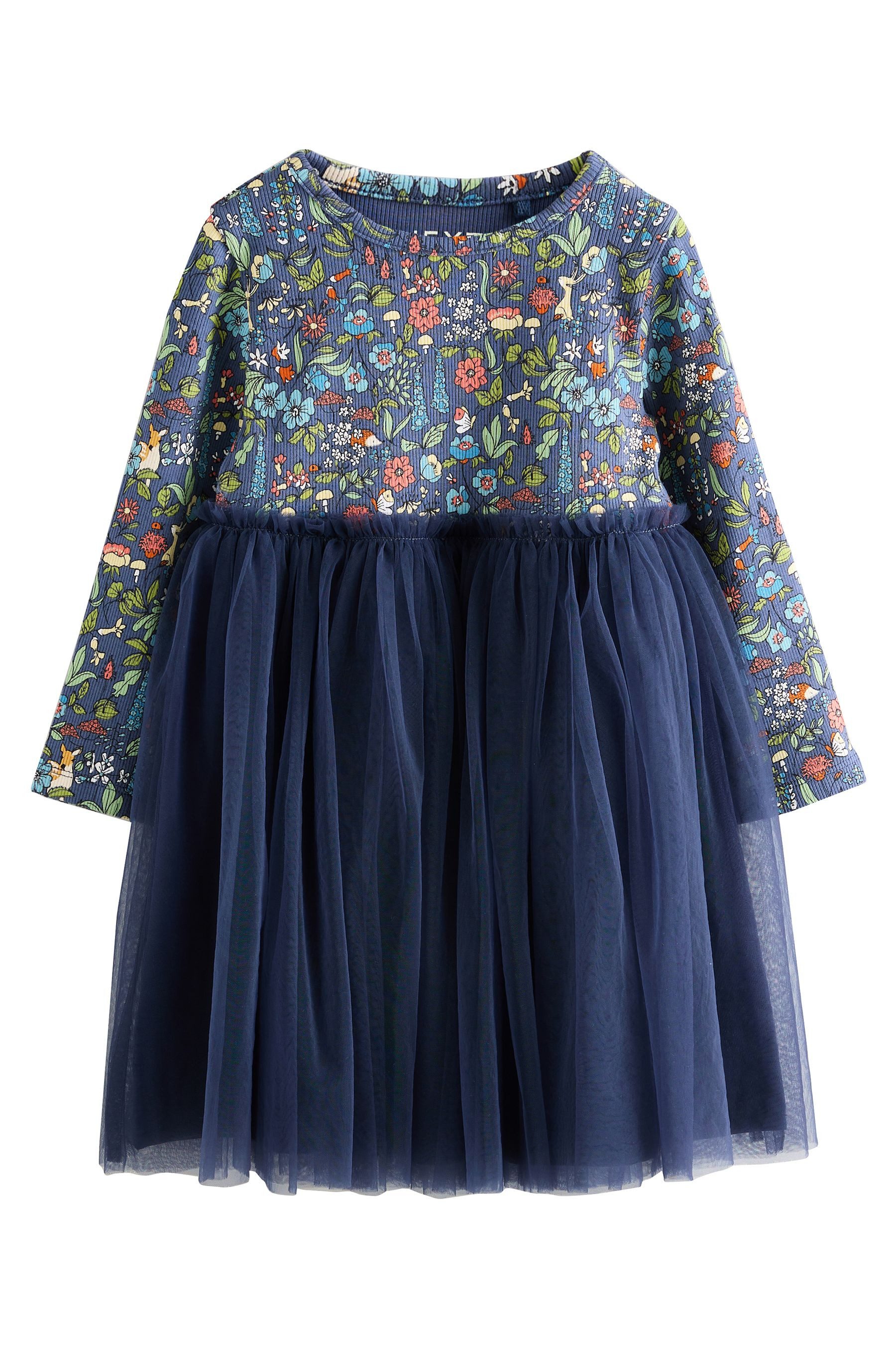 Partykleid Mesh-Partykleid mit langen Ärmeln
