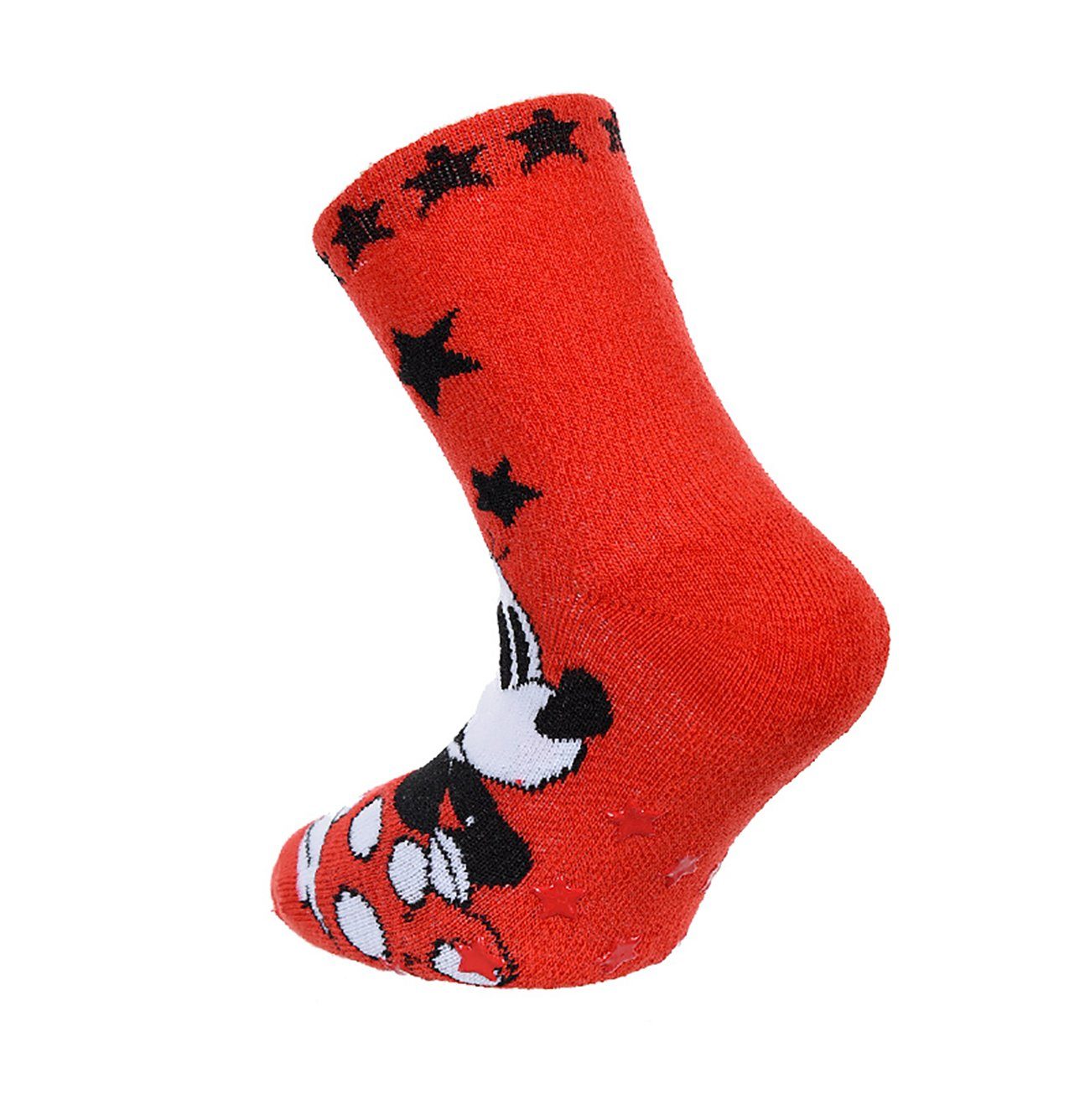 Disney Minnie Mouse Socken 2er Pack, Socken, Antirutsch, Kinder rot/pink