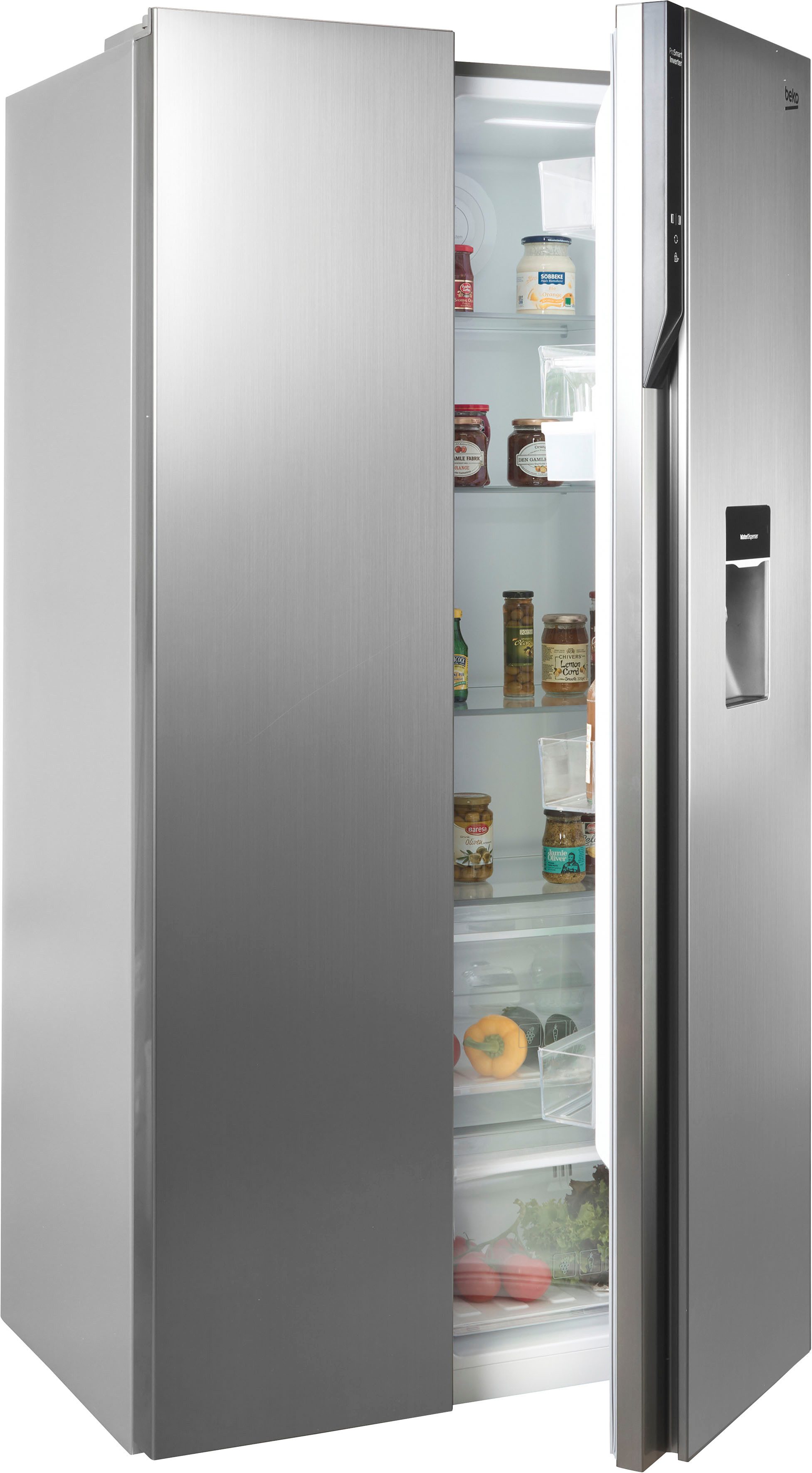BEKO Side-by-Side GNO5322WDXPN 8997663200, 177 cm hoch, 90 cm breit, No Frost – nie wieder abtauen!