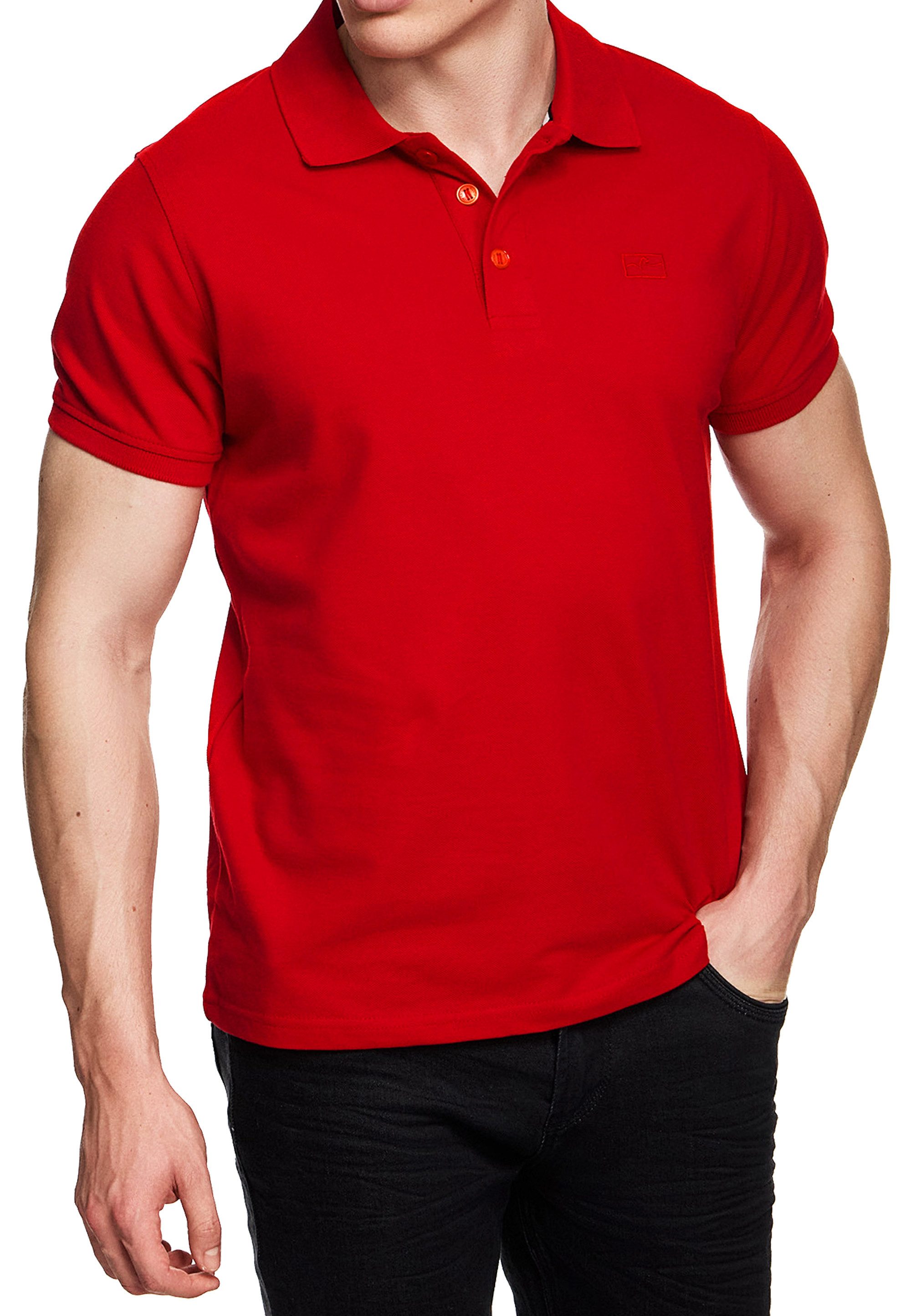 Poloshirt Polo-Shirt Herren Polo T-Shirt Kent-Kragen Regular Fit Stretch 303