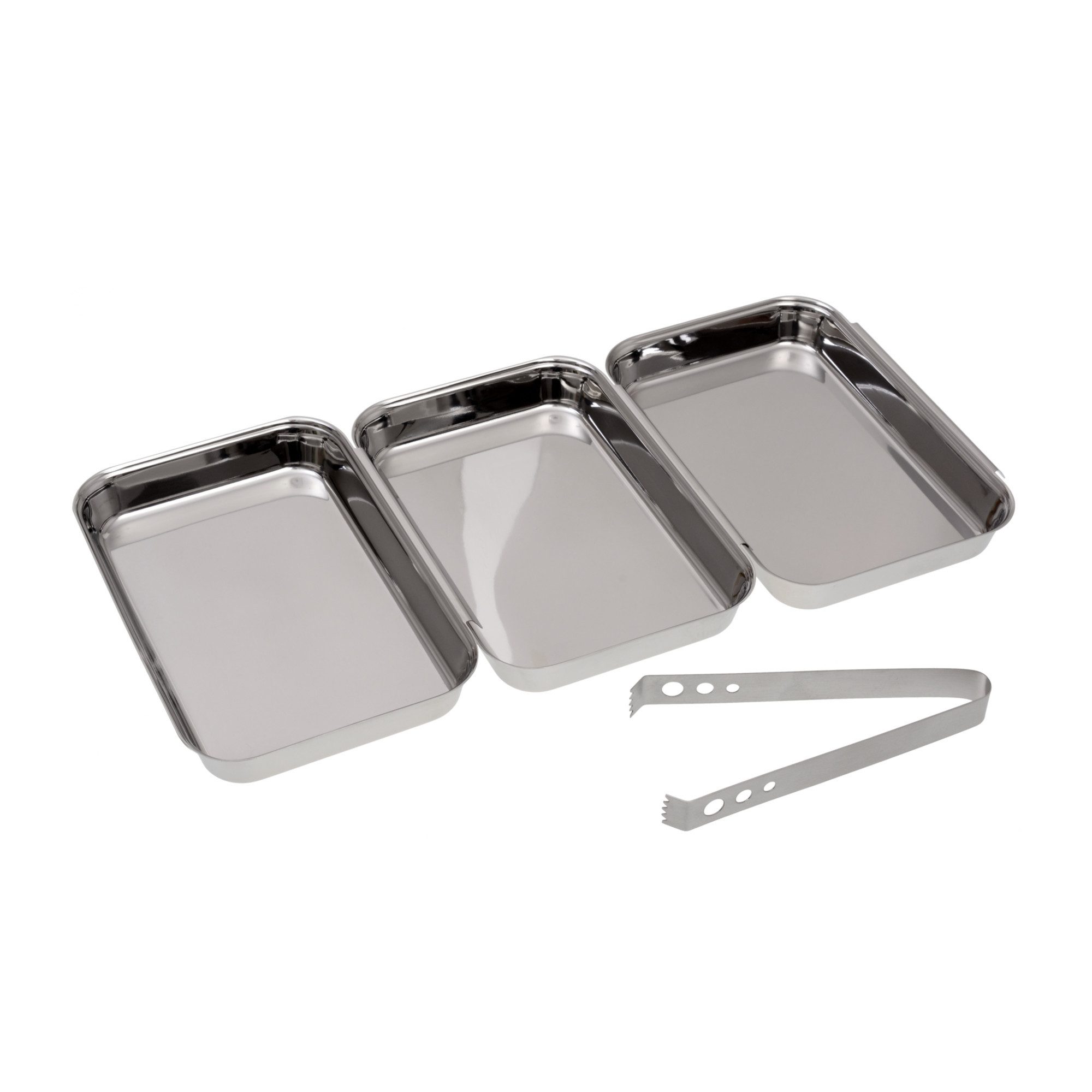 GRÄWE Schale GRÄWE Panierset aus Edelstahl inkl. Zange, Edelstahl 18/10 von GRÄWE