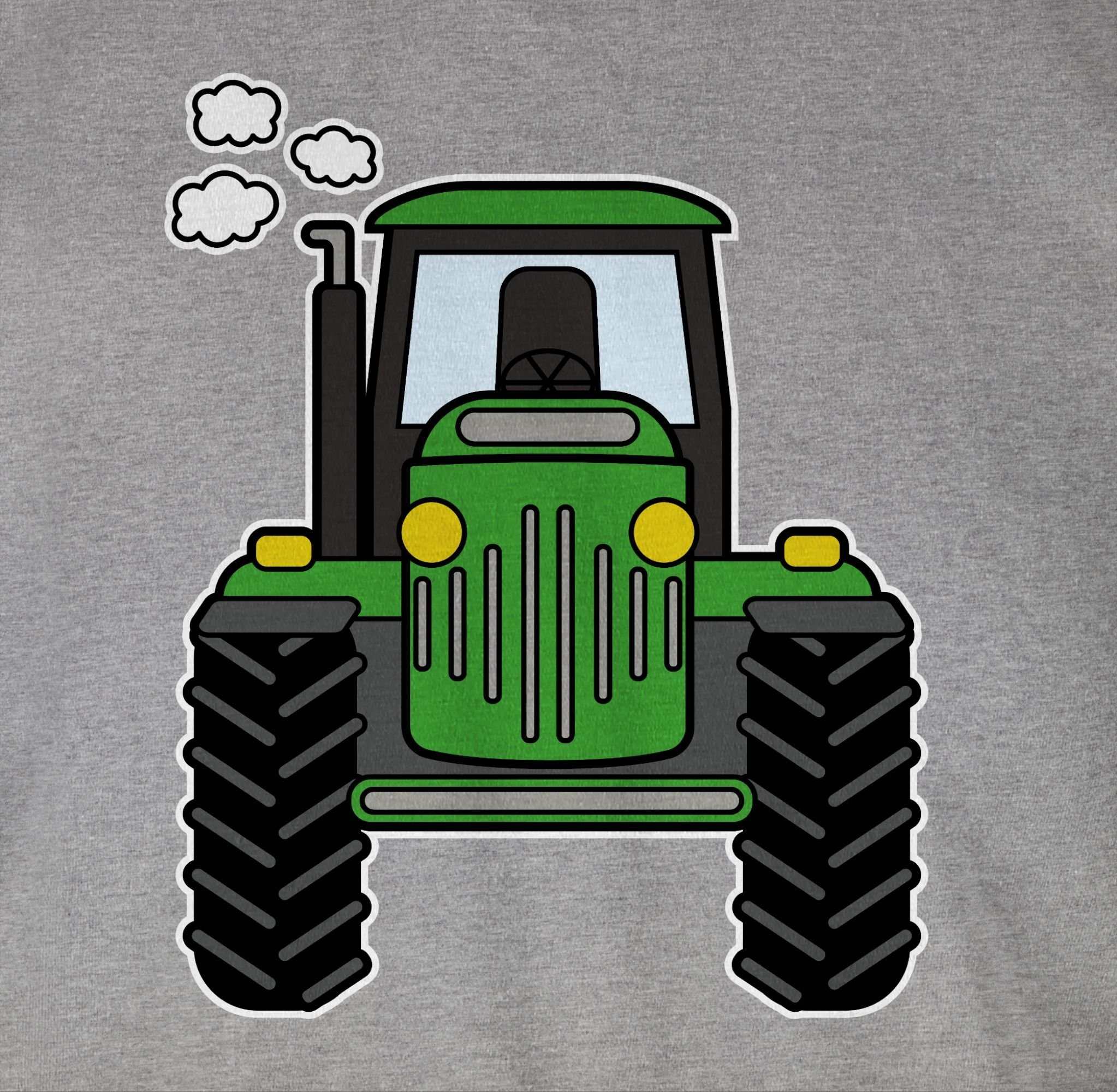 Traktor Bulldog T-Shirt Trecker Landwirte Traktor 02 meliert Landwirtschaft Grau Geschenk Shirtracer Bauern