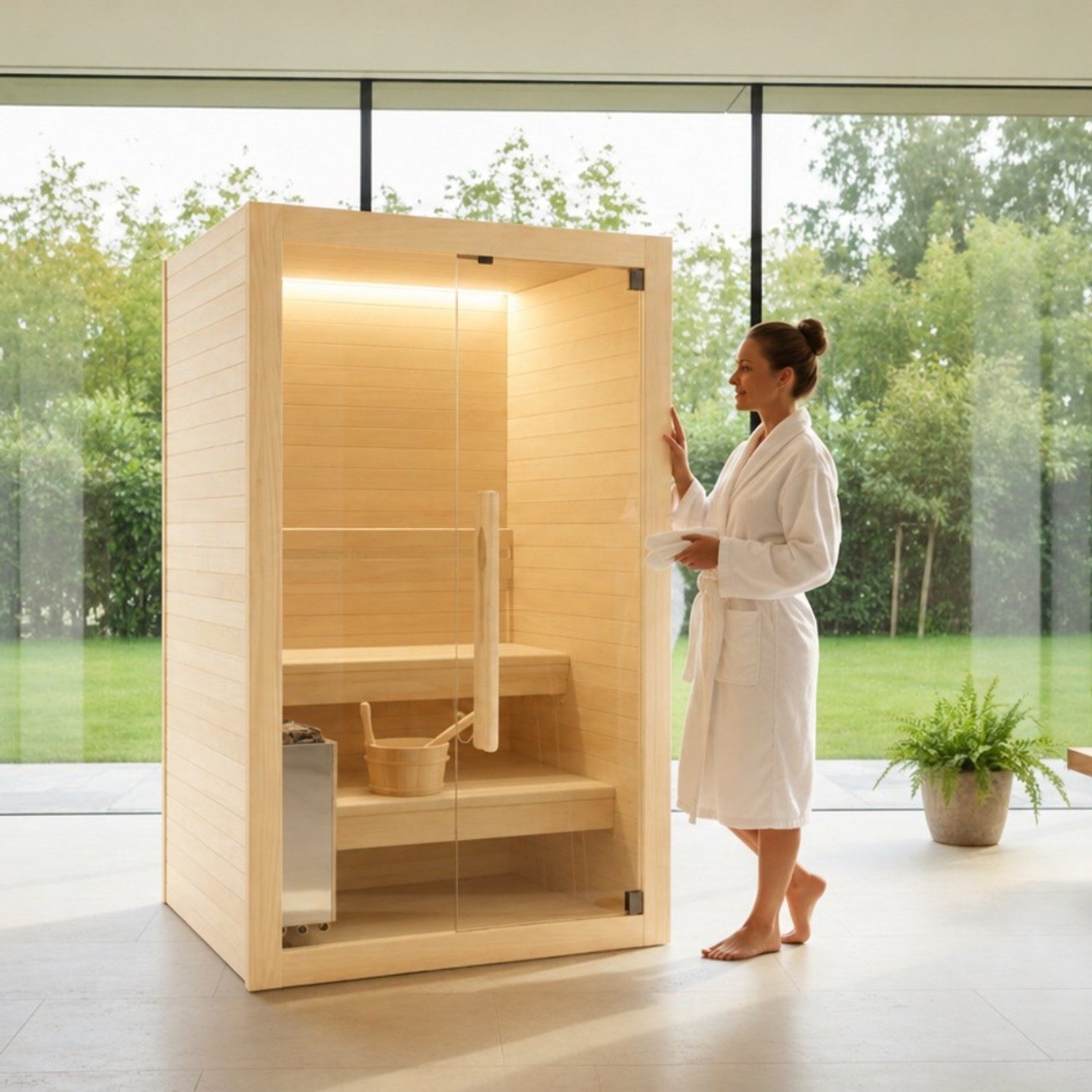 WELCON Sauna WELCON Easyheat Duo Indoor Sauna für 2 Personen, 45 mm