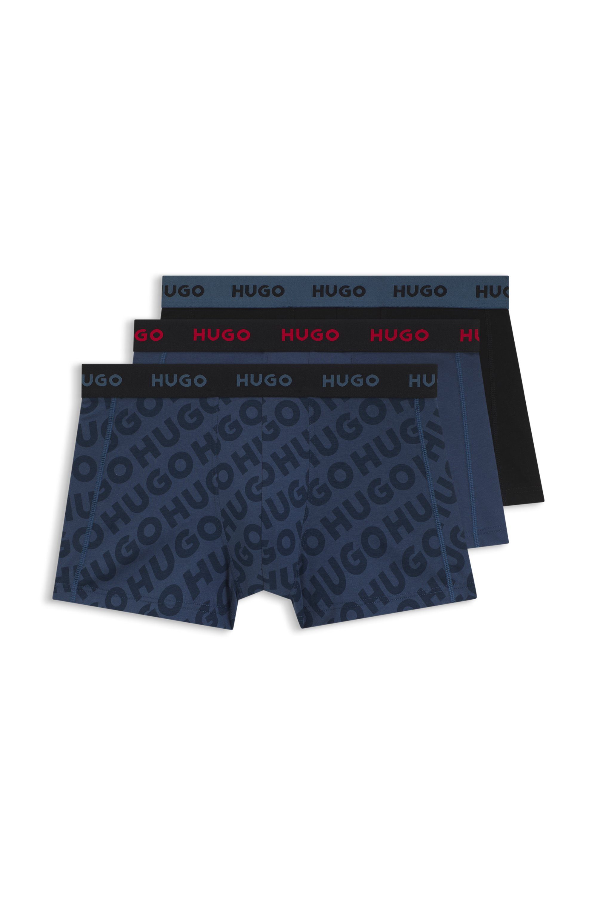 HUGO Trunk TRUNK TRIPLET DESIGN (Packung, 3-St) mit Logobund