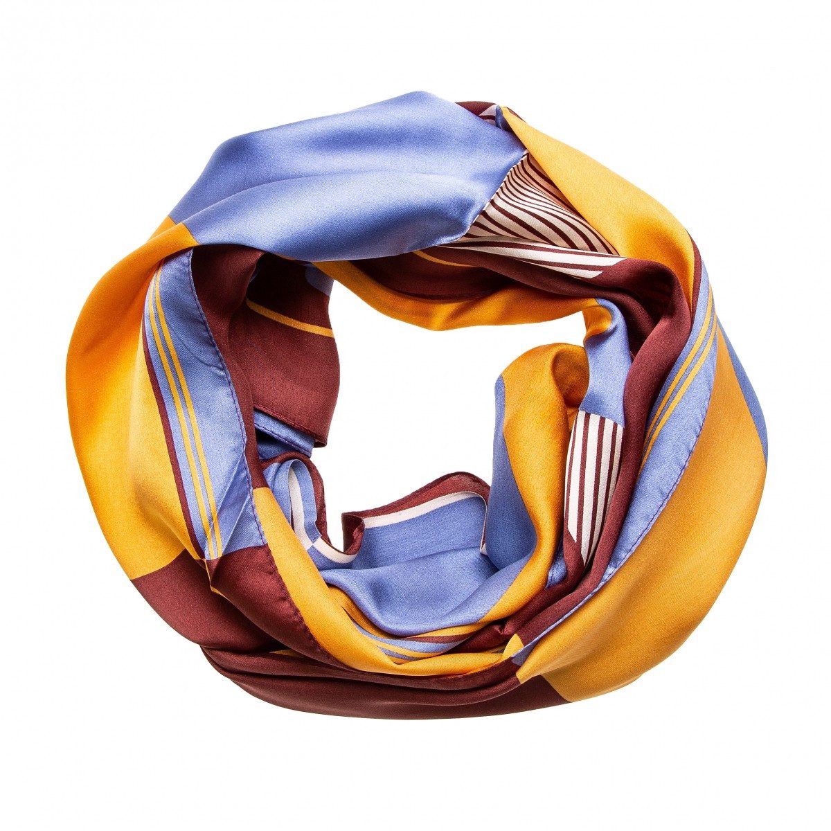 SEABRIGHT Seidenschal Seidenschal Halstuch Schal Satin Grafikprint
