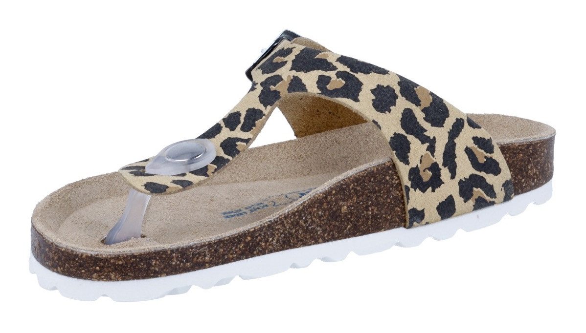 Richter Bio Zehentrenner Sandale im Animal-Look, Größenschablone zum Download, mit WMS – Bild 5 von 5