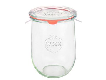 MamboCat Einmachglas 6er Set Weck Gläser 1062ml Tulpengläser Glasdeckel Einkochring Klammer, Glas