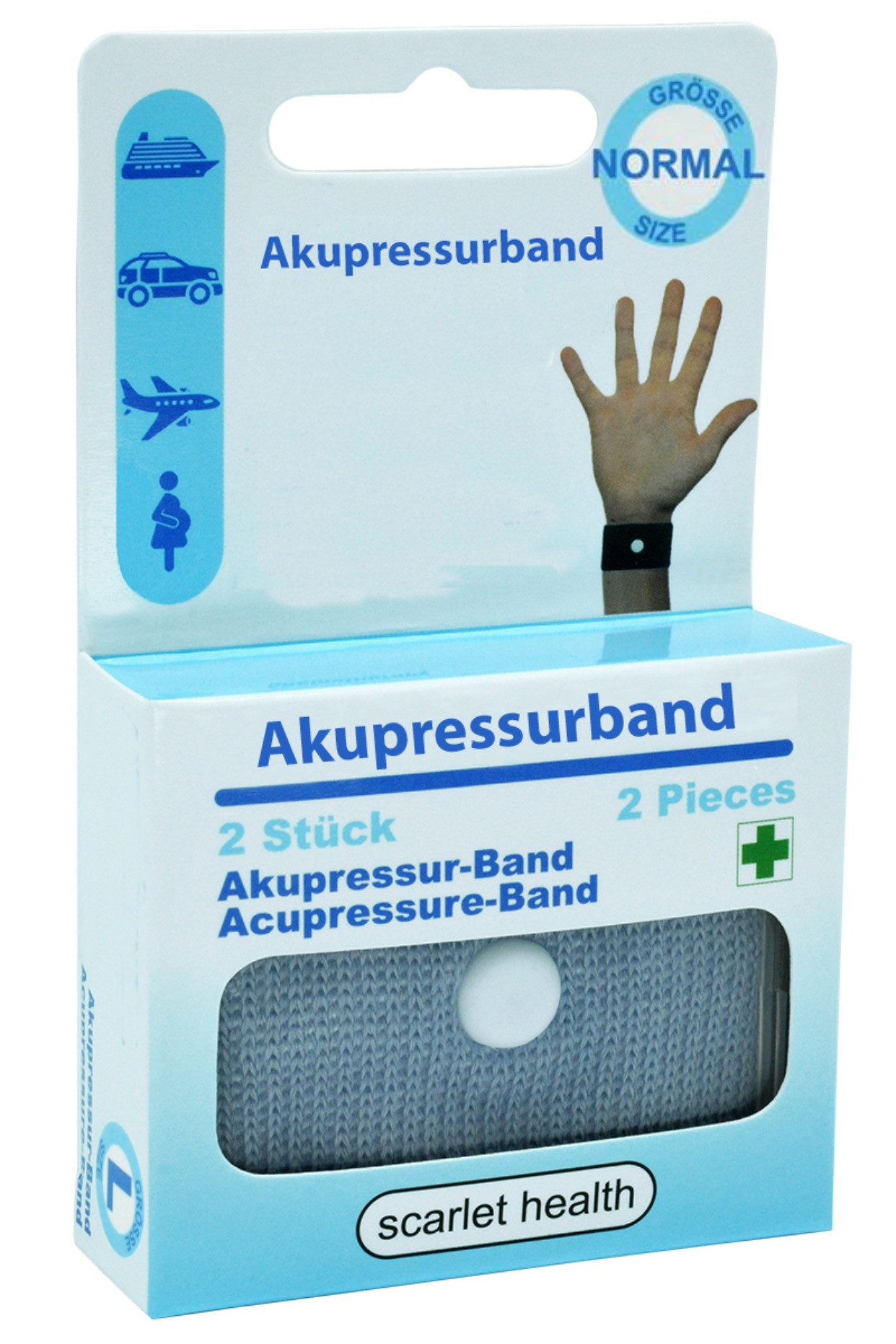 scarlet products Akupressur-System-Bandage, scarlet health, Akupressurband »Sea«, 1 Paar elastische Armbänder