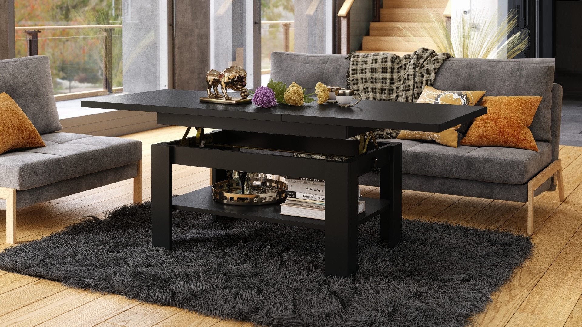 designimpex Couchtisch Design Rio stufenlos höhenverstellbar günstig online kaufen