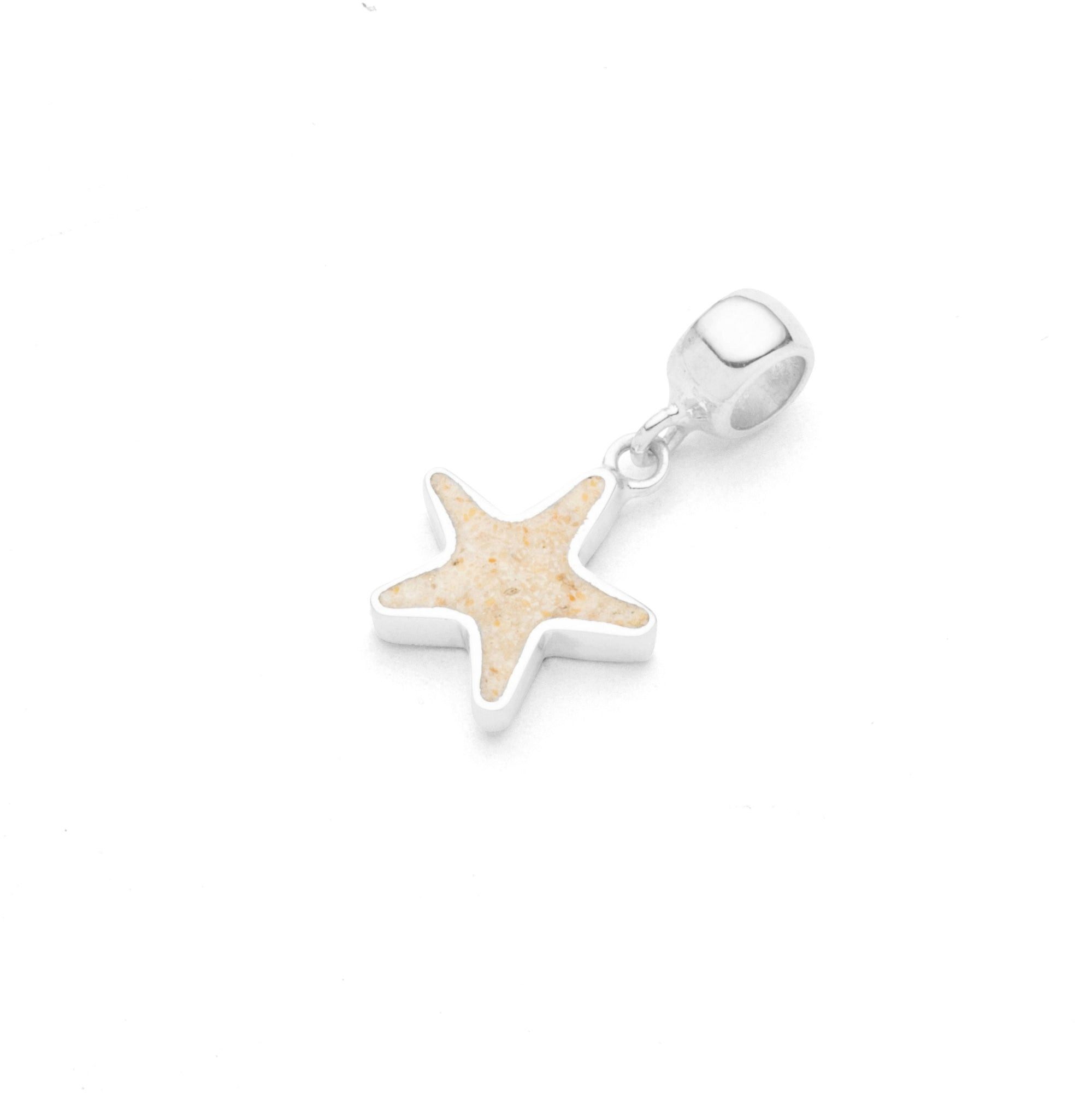 Bead DUR Schmuck: Charm "Seestern" mit Strandsand, F345