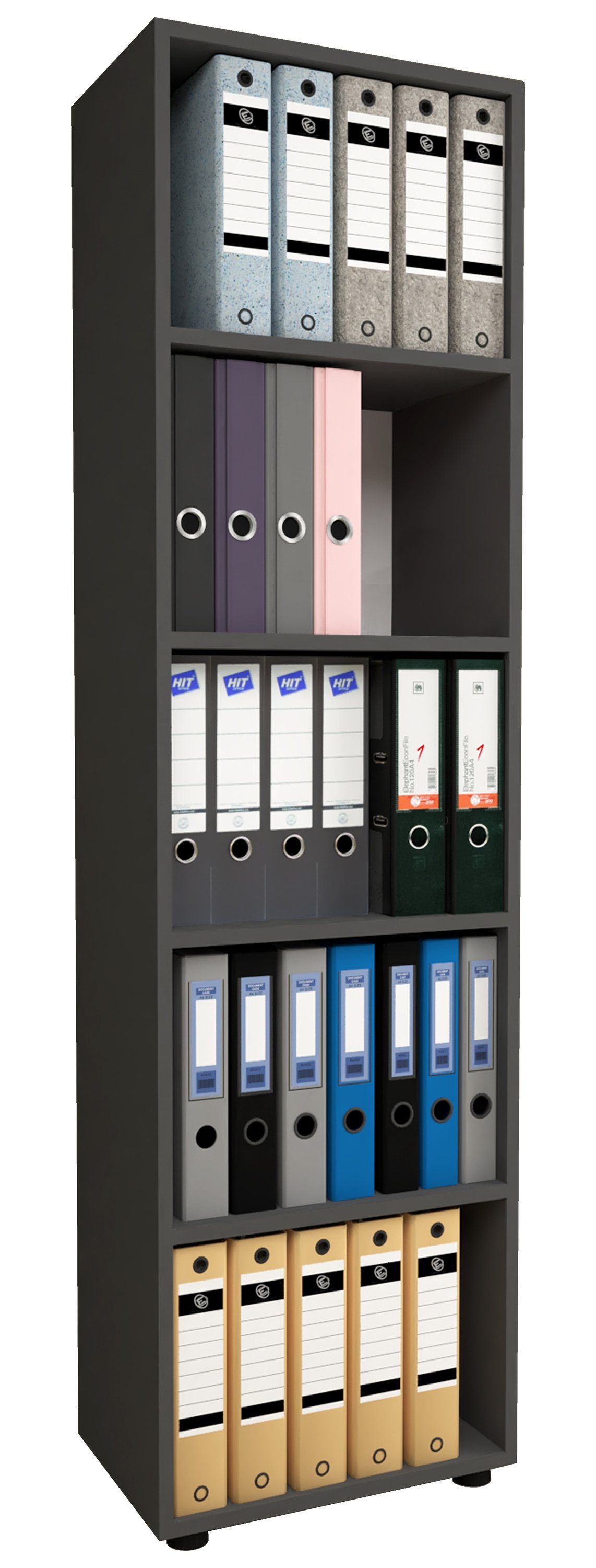 VCM Aktenregal Holz Büro Regal Bücher Ordner Aktenregal Ulas 5f günstig online kaufen