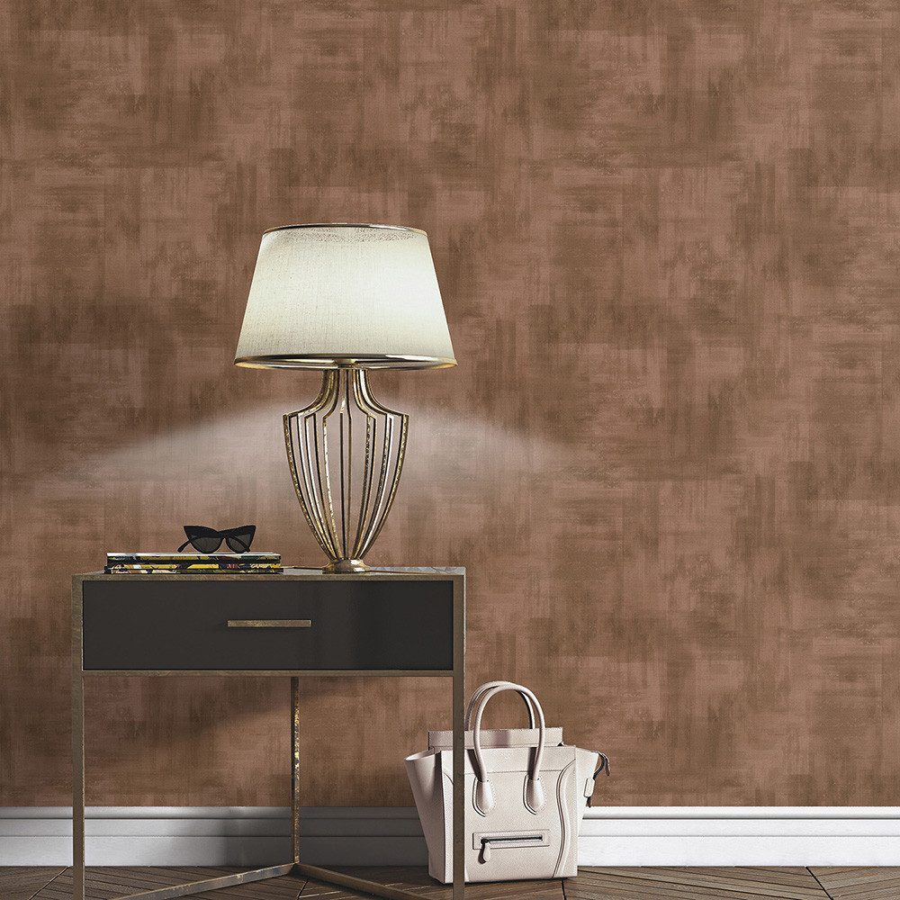 Erismann Vliestapete Putzoptik Grafik Motiv Shabby Kupfer Metallic 10480-48