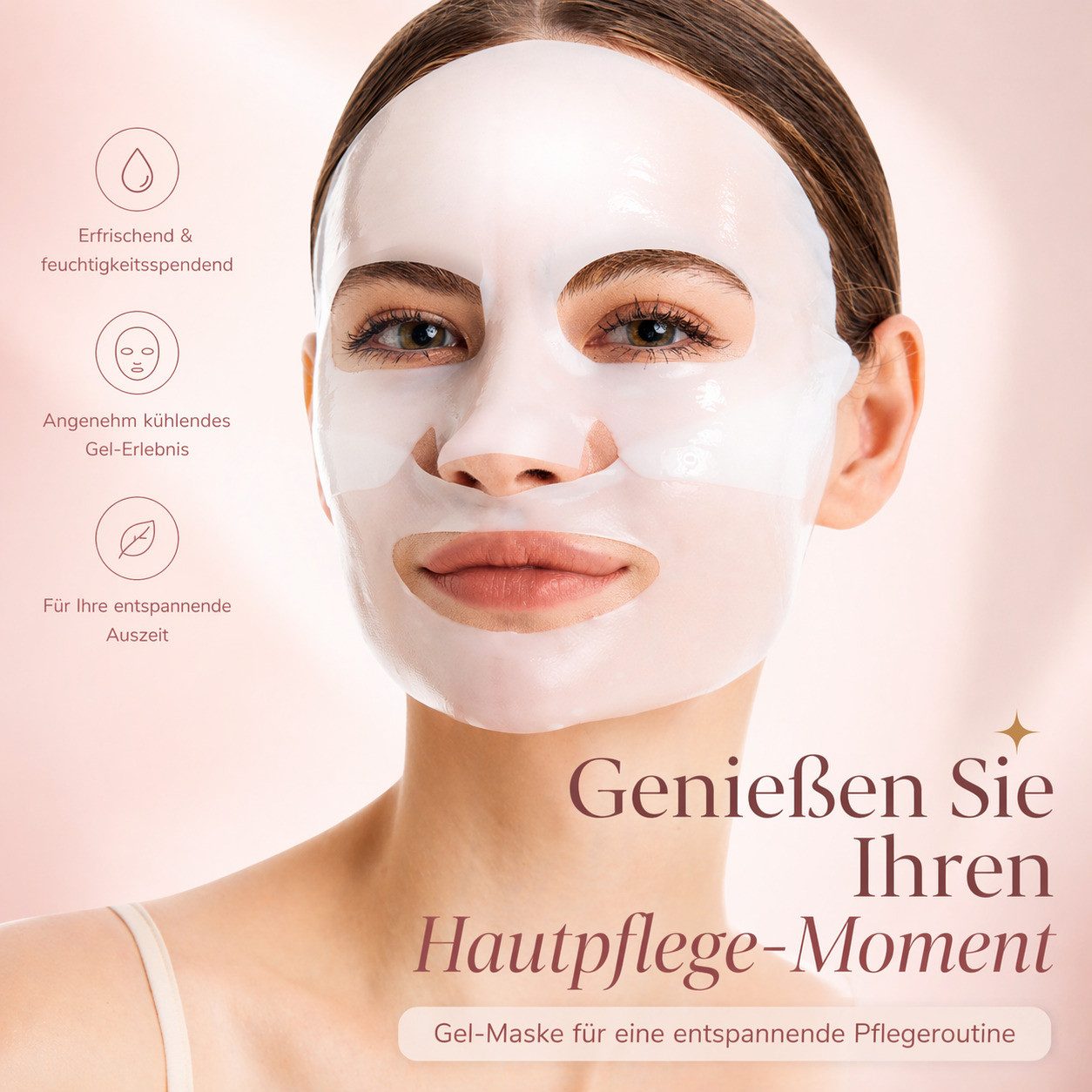 COOL-i ® Gesichtsmaske Bio Collagen Real Deep Maske – 5 Stück, Collagen & Kupferpeptide,Beruhigende und feuchtigkeitsspendende Pflege