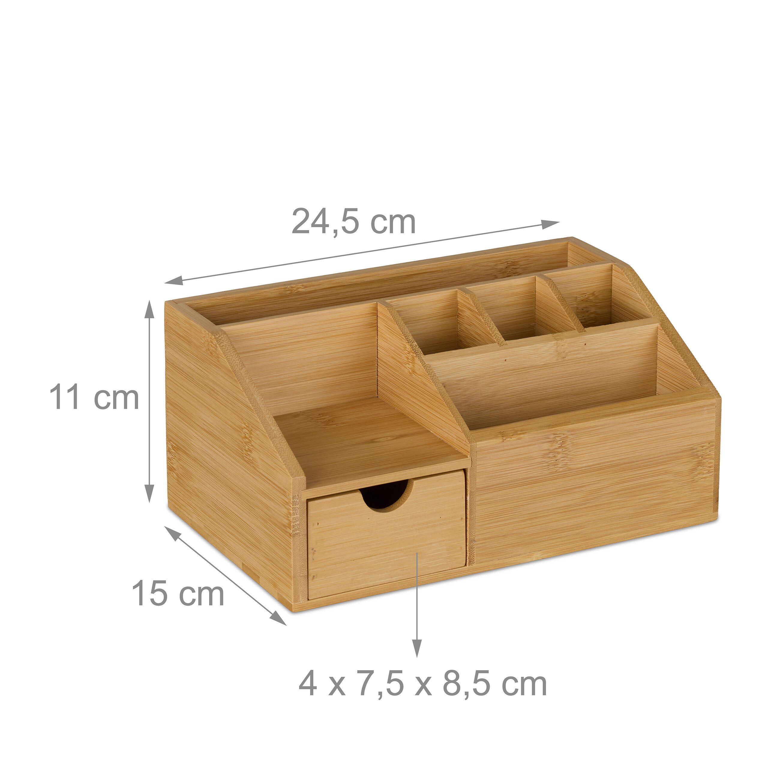 relaxdays Organizer Schreibtisch Organizer mit Schublade (1 St) – Bild 4 von 5