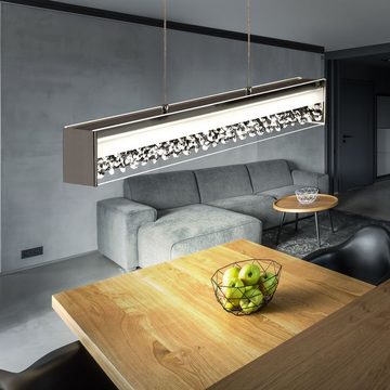 EGLO LED Pendelleuchte, LED-Leuchtmittel fest verbaut, Warmweiß, LED Design Pendel Hänge Leuchte Wohn Zimmer Beleuchtung Glas Kristall