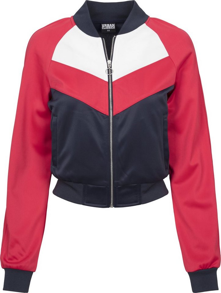 URBAN CLASSICS Outdoorjacke Damen Ladies Short Raglan Track Jacket (1-St),  Weiches Interlock Materiel sorgt für angenehmen Tragekomfort