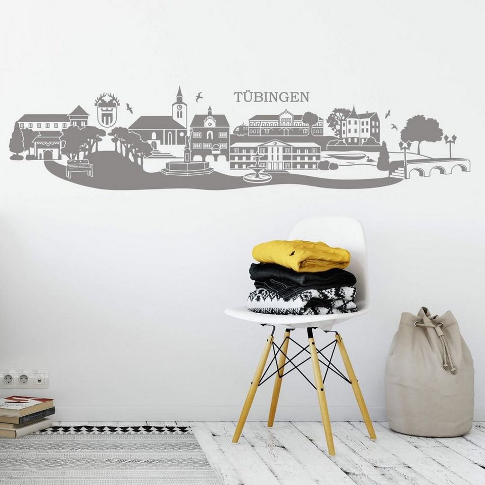 Wall-Art Wandtattoo XXL Stadt Skyline Tübingen 150cm (1 St)