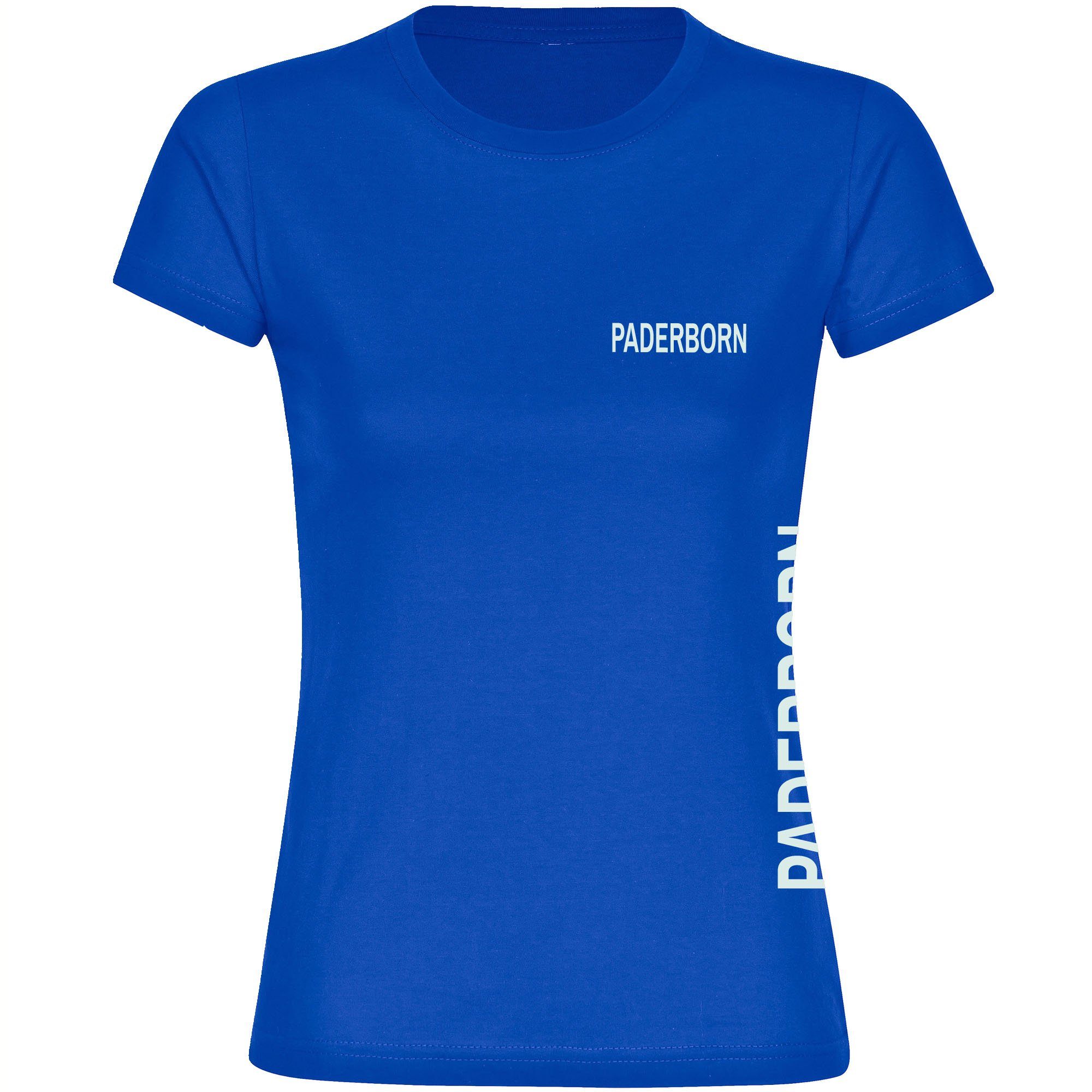 multifanshop T-Shirt Damen Paderborn - Brust & Seite - Frauen