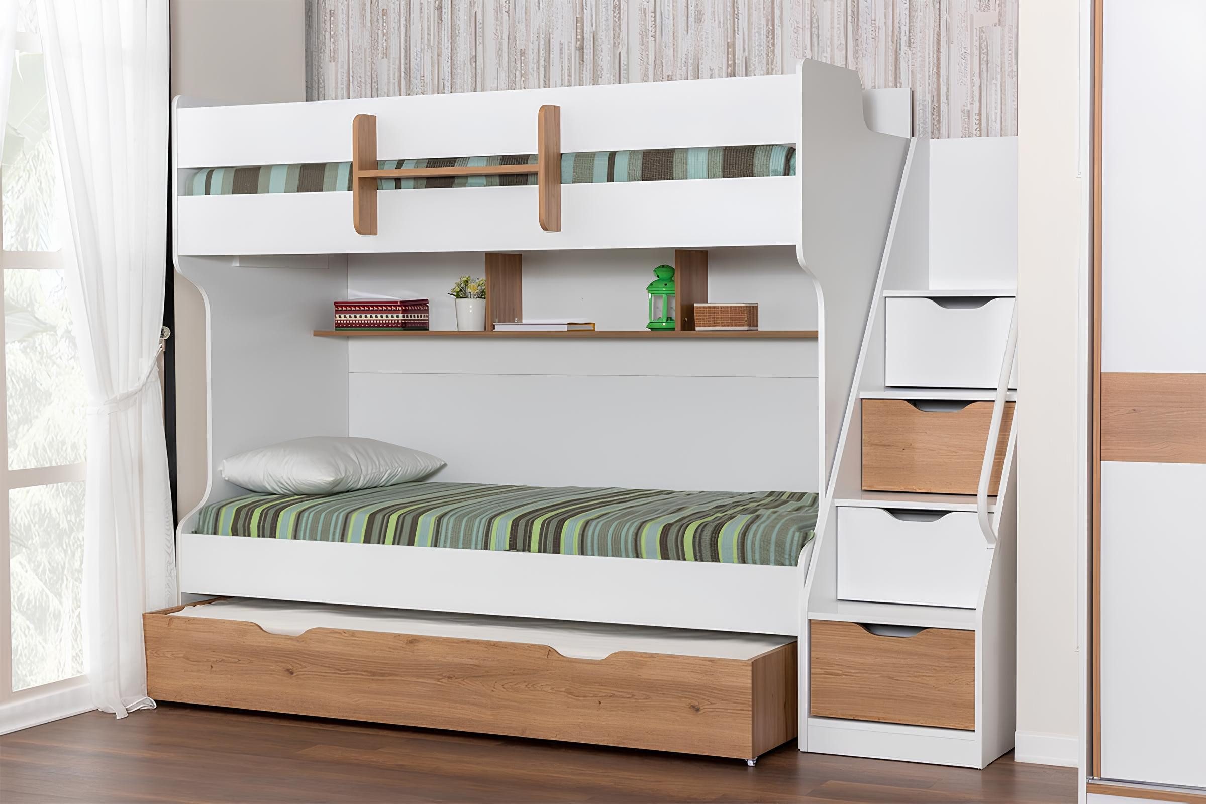 JVmoebel Etagenbett Stylisches Etagenbett für Kinderzimmer – Hochbett Möbelstücke (1-St., Kinderbett), Made in Europa