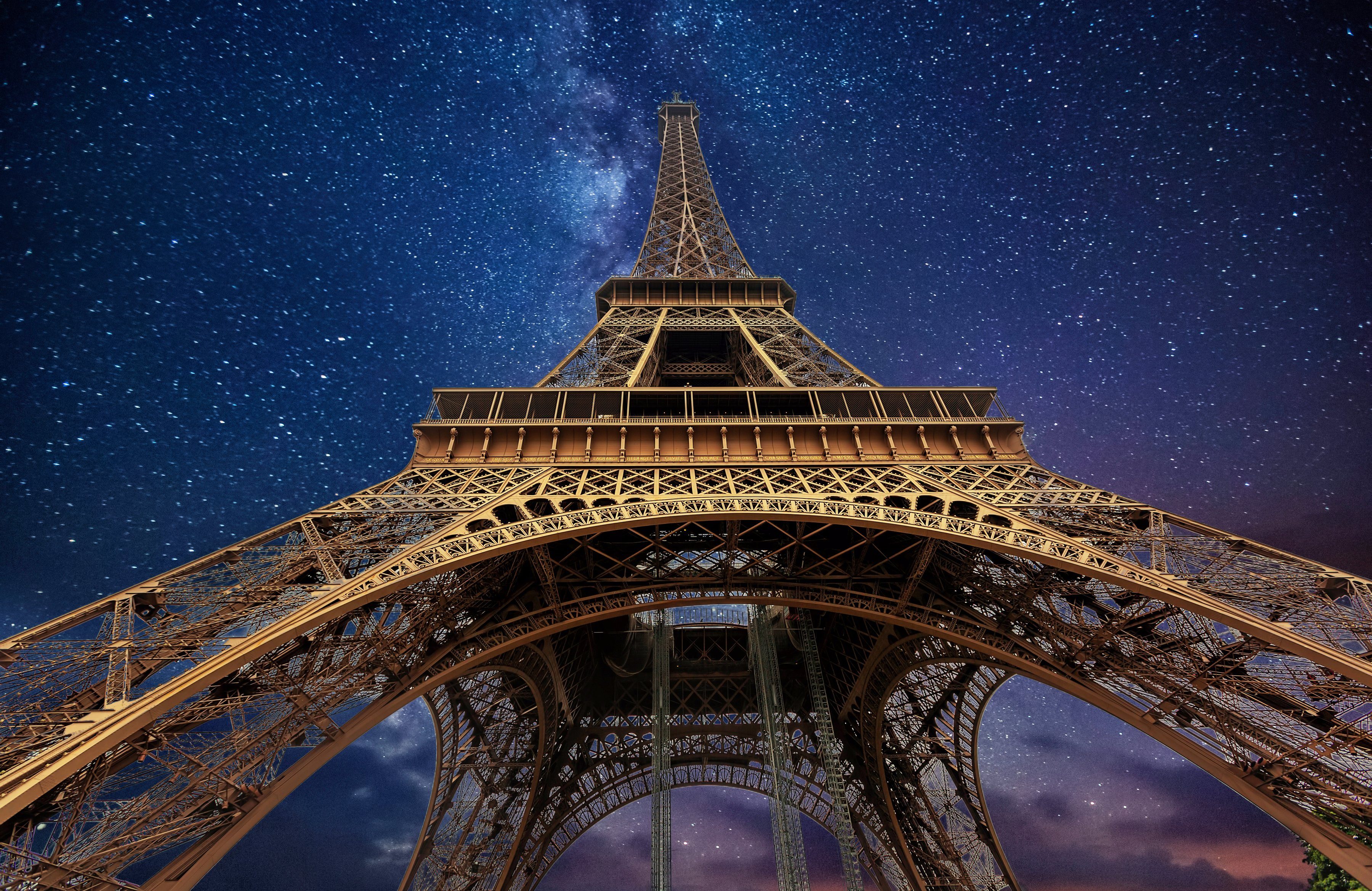 Fototapete EIFFELTURM-ABSTRAKT DESIGN PARIS STERNE HIMMEL TAPETE