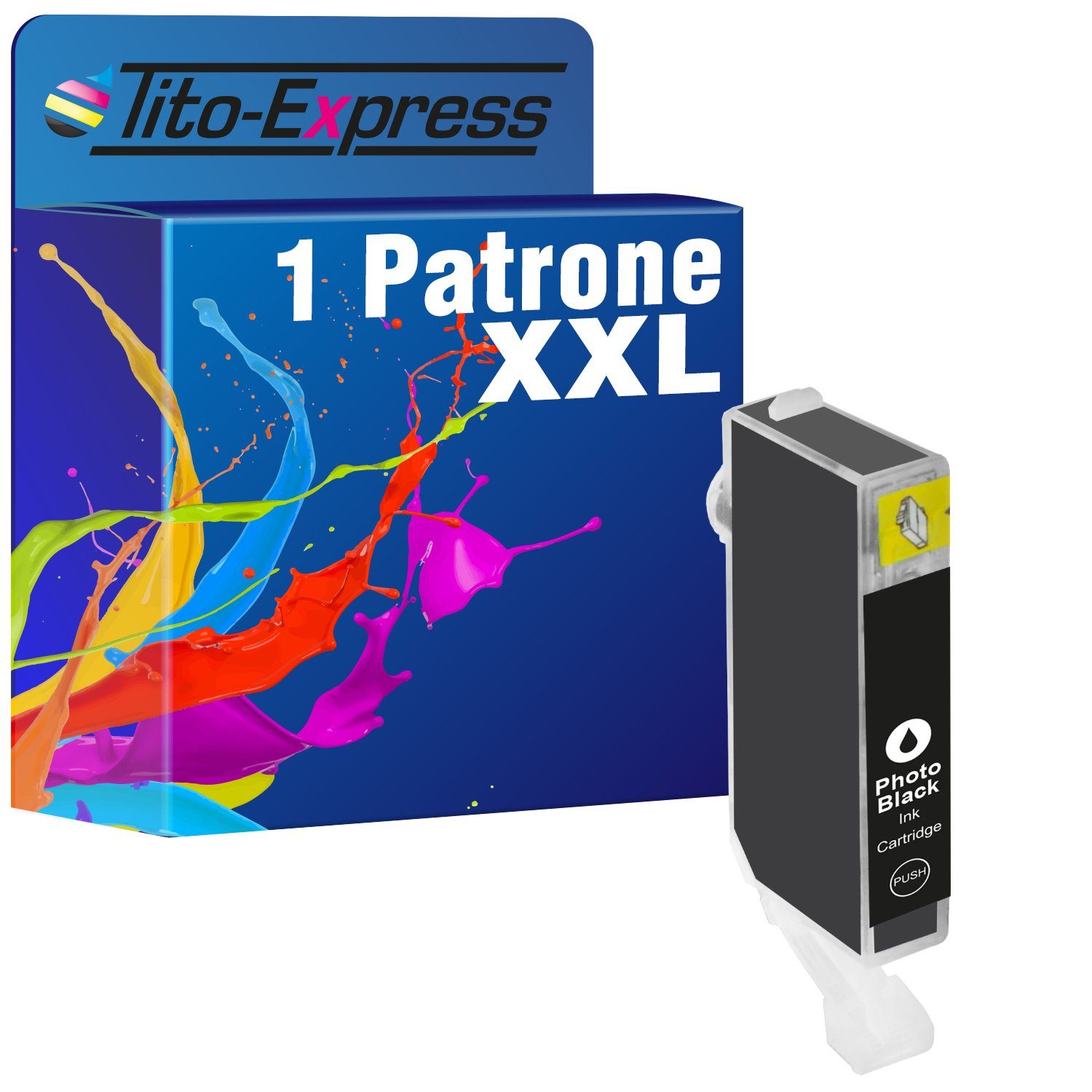 Tito-Express ersetzt Canon CLI-521 CLI521 PGI-520 XL Photoblack Tintenpatrone (für Pixma IP3600 IP4600 IP4700 MP540 MP560 MP620 MP640 MX860 MX870)