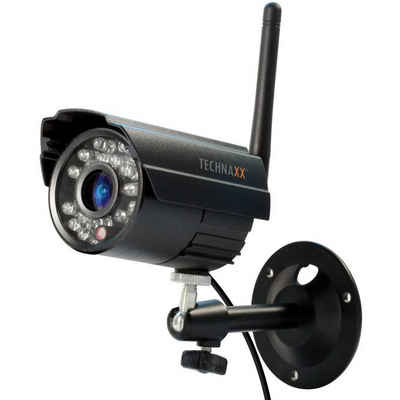 Technaxx Zusatzkamera für Funk-Überwachungsset Überwachungskamera (Aufnahme auf Speicherkarte, mit IR-LEDs, mit Mikrofon)