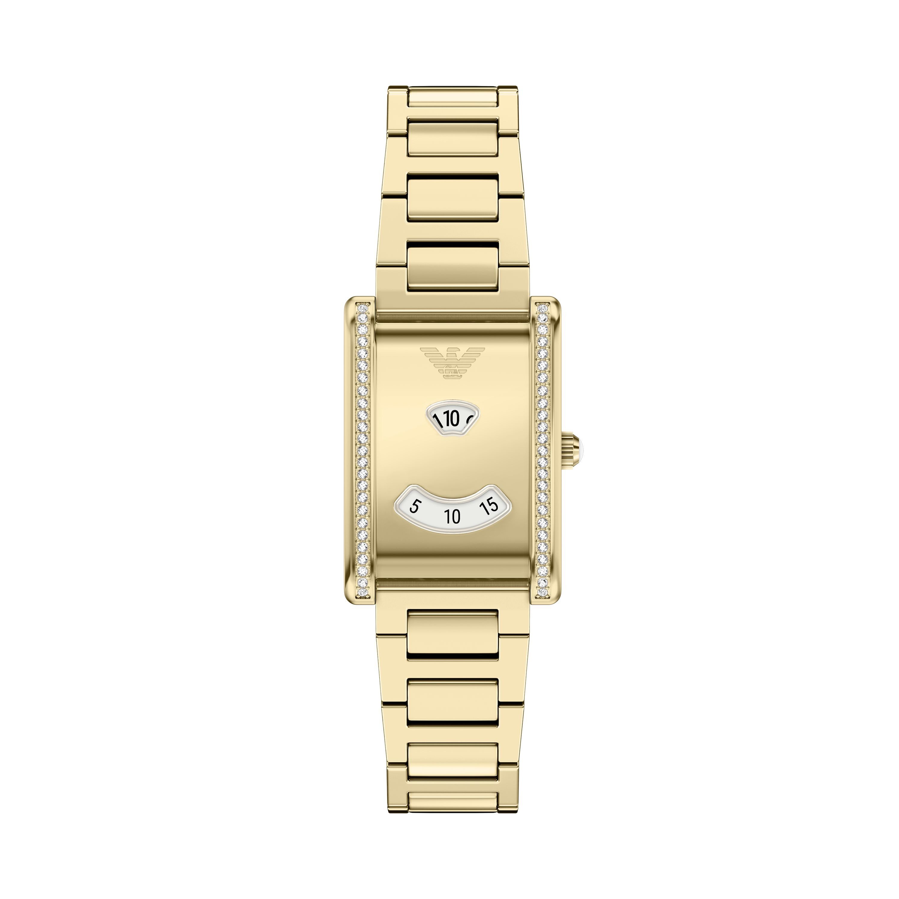 Emporio Armani Quarzuhr AR11812, Armbanduhr, Edelstahlarmband, analog, Glassteine