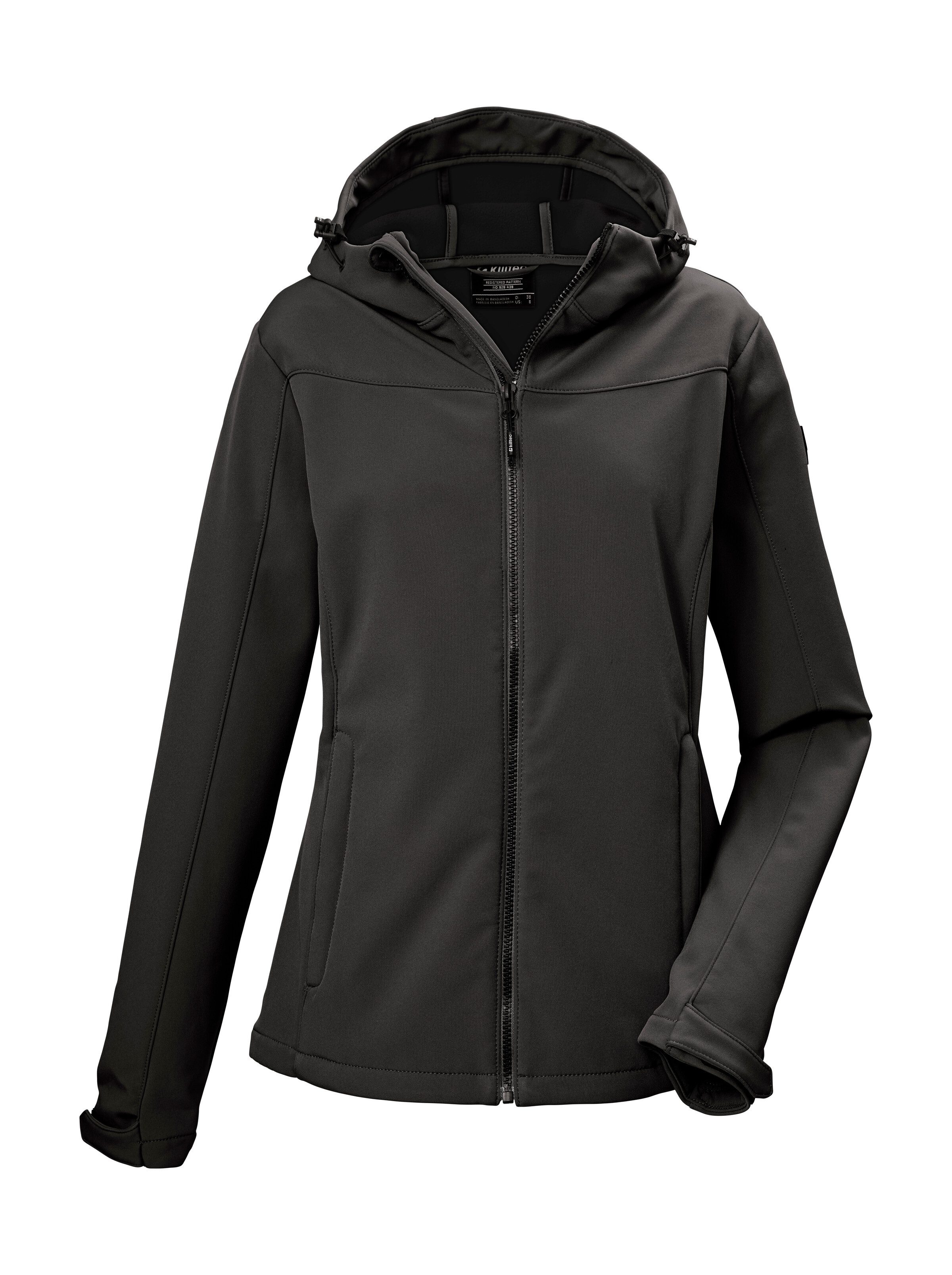 Killtec Softshelljacke KOS 481 WMN SFTSHLL JCKT Wind- u wasserabweisend, verstellbare Kapuze