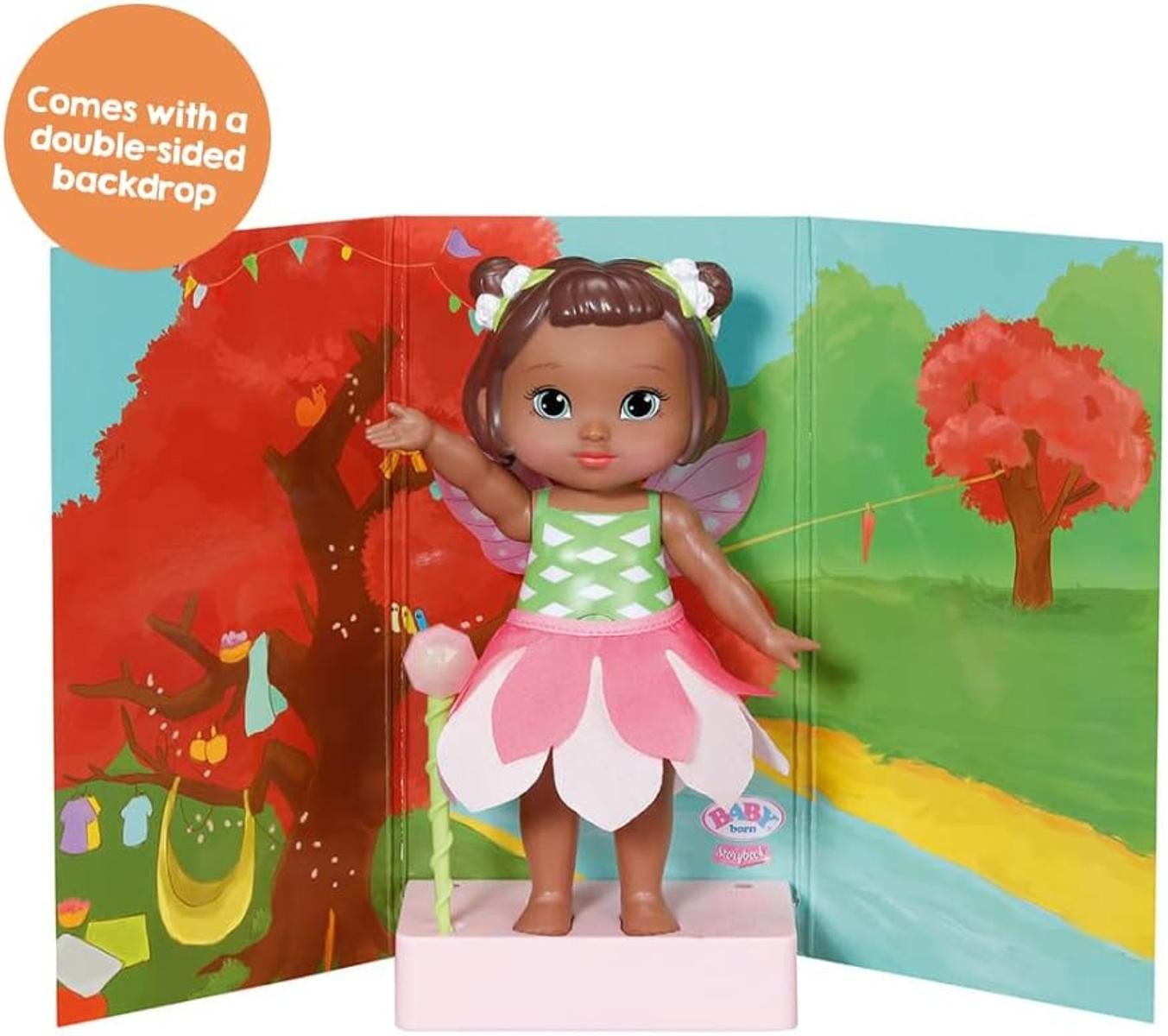 ZAPF Anziehpuppe BABY born Fairy Peach 18 cm Feen-Puppe mit flatternden Flügeln 833773