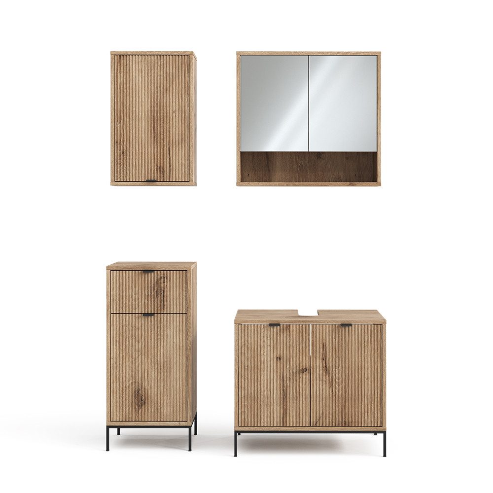 Vicco Badmöbel-Set Eliza, Viking Oak, 4 günstig online kaufen