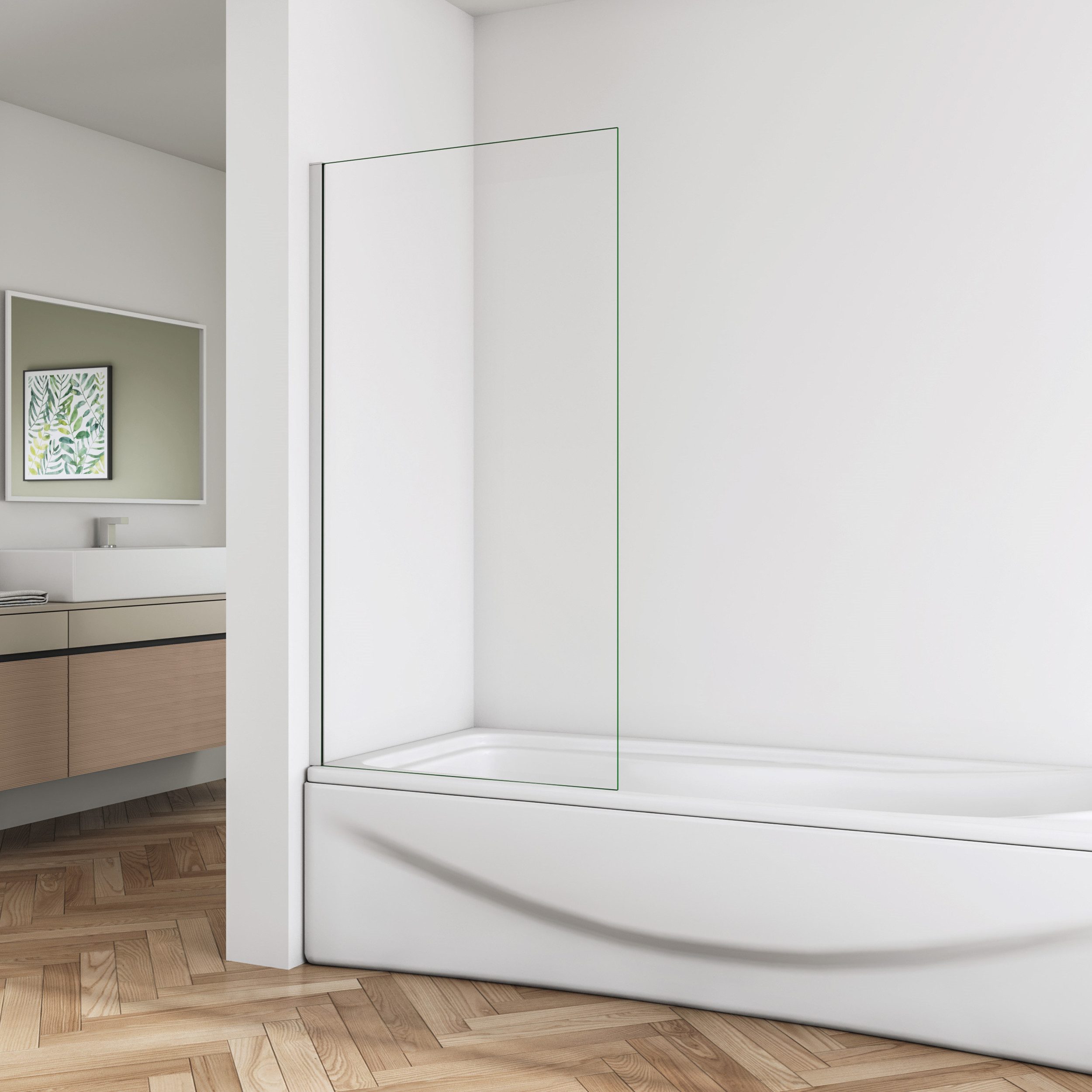 duschspa Badewannenaufsatz Badewannenaufsatz Duschwand Duschtrennwand 6mm N günstig online kaufen