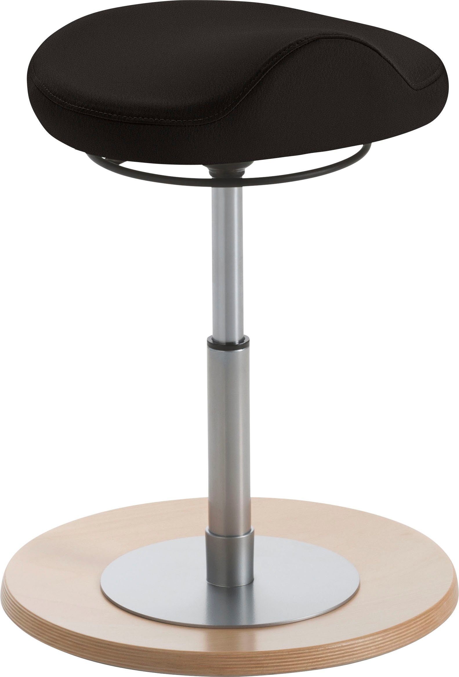 Mayer Sitzmöbel Sitzhocker 1102 1102 Schwarz mit Komfortsitz St), (1 Schwarz Kinderpendelhocker | ergonomisch geformtem